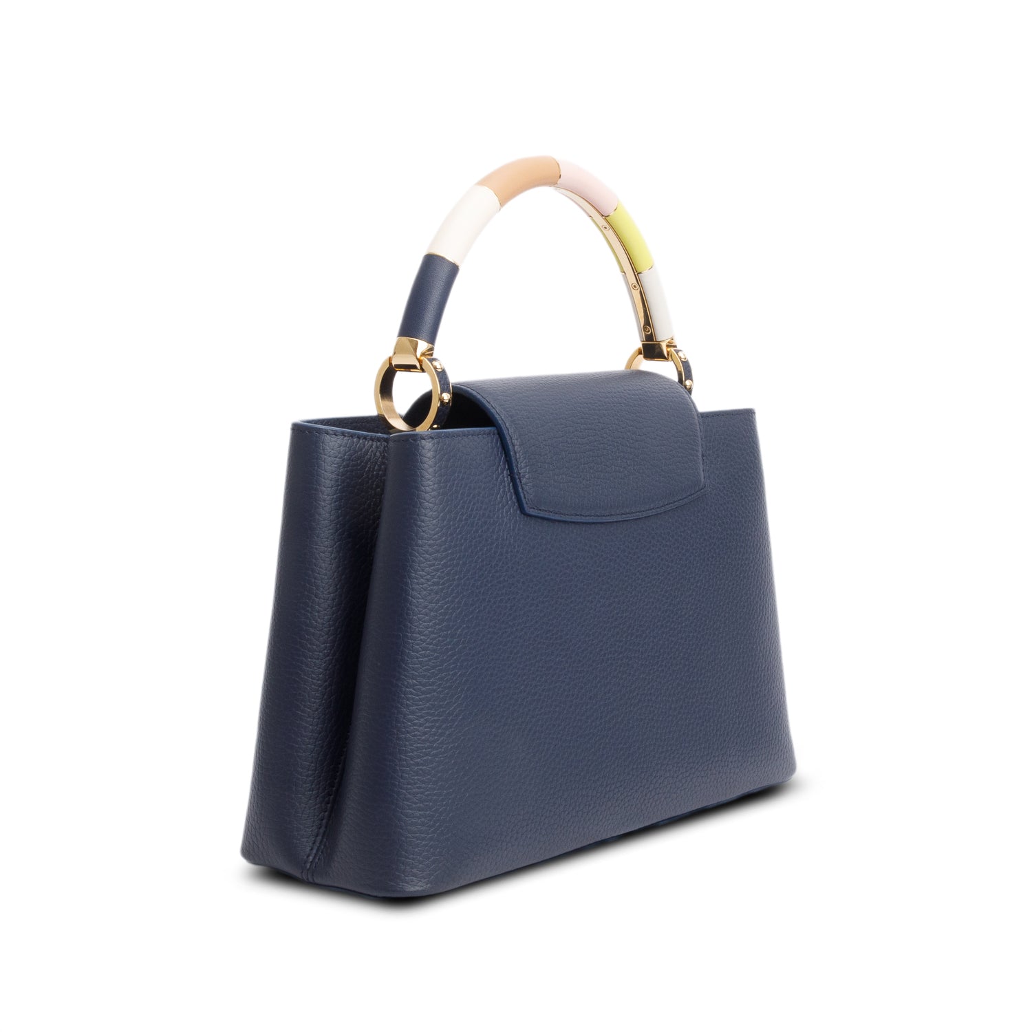 Louis Vuitton Navy Taurillon Capucines MM w/ Strap