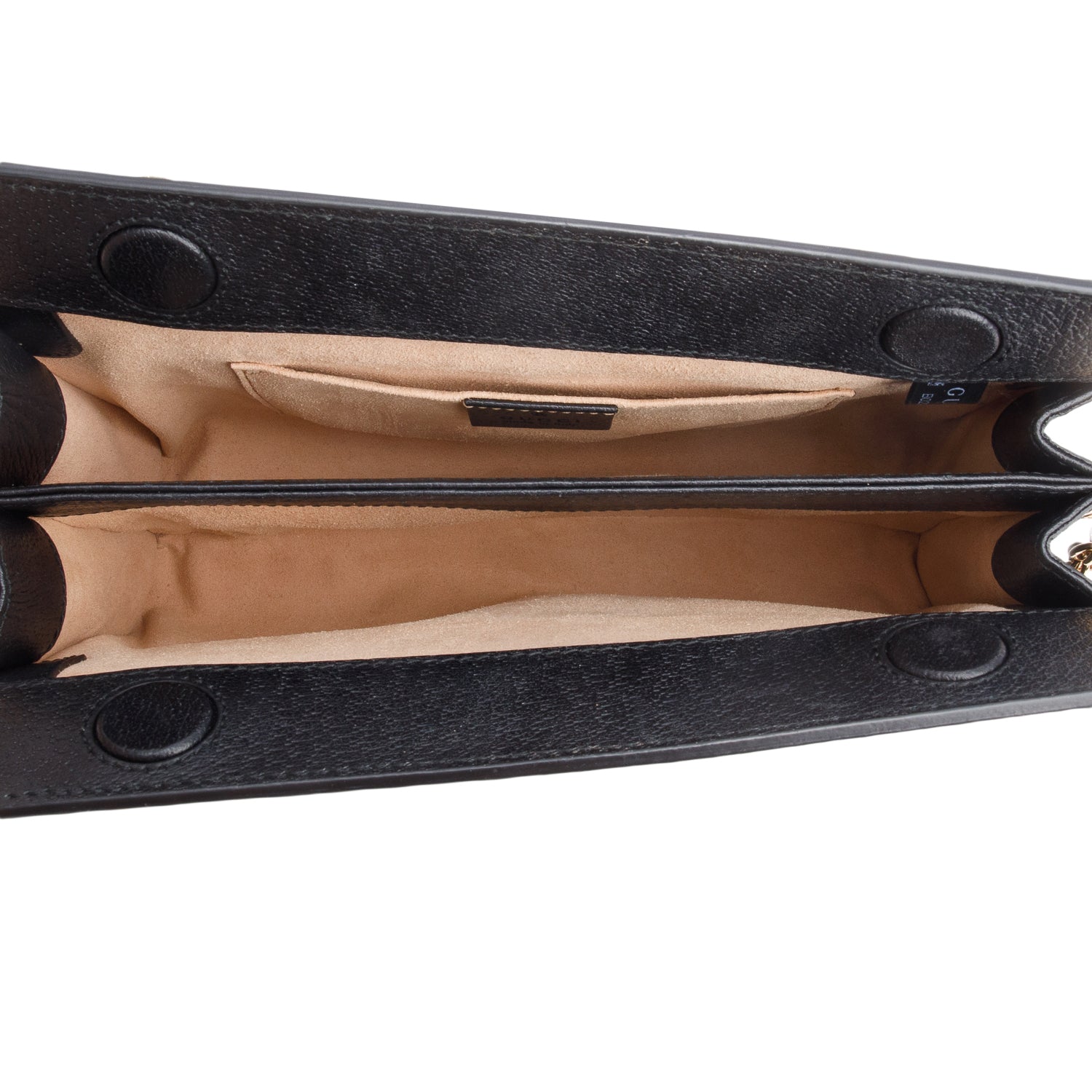 Gucci Black Textured Calfskin Web Medium Ophidia Chain Shoulder Bag