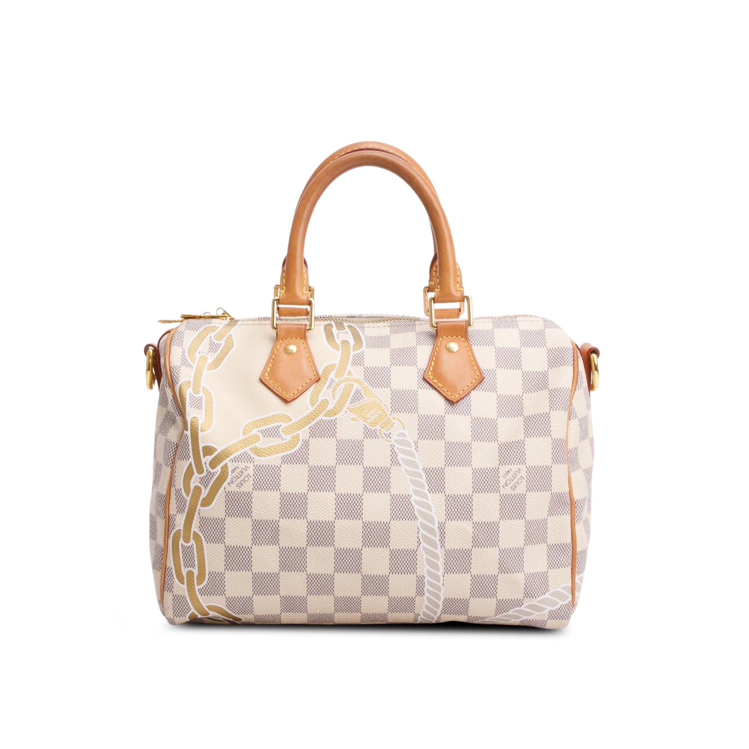 Louis Vuitton Nautical Damier Azur Speedy Bandouliere 25 w/ Strap