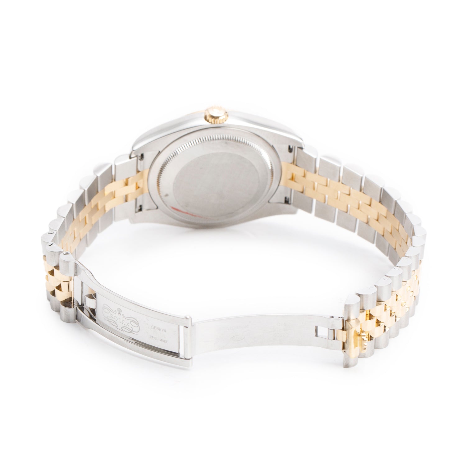 Rolex Stainless Steel & 18k Yellow Gold Datejust 36 MM Watch Black Roulette Dial 116233 w/ Box