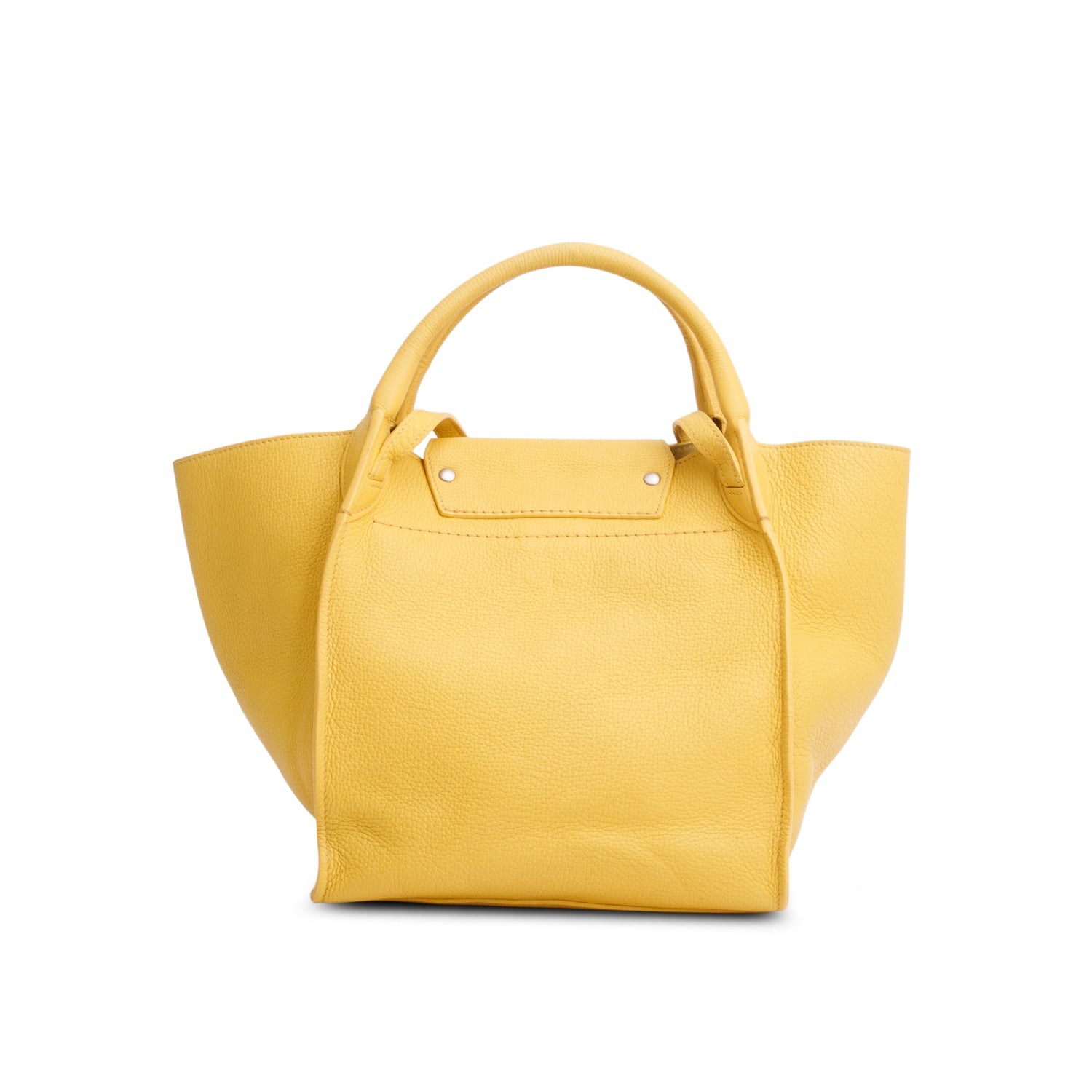 Celine Yellow Supple Grained Calfskin Small Big Bag