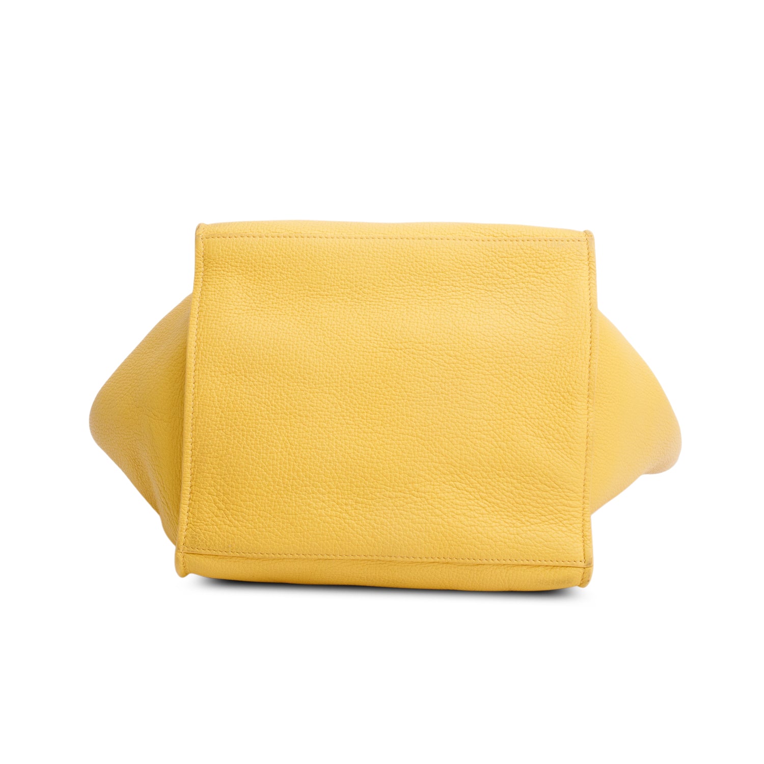 Celine Yellow Supple Grained Calfskin Small Big Bag
