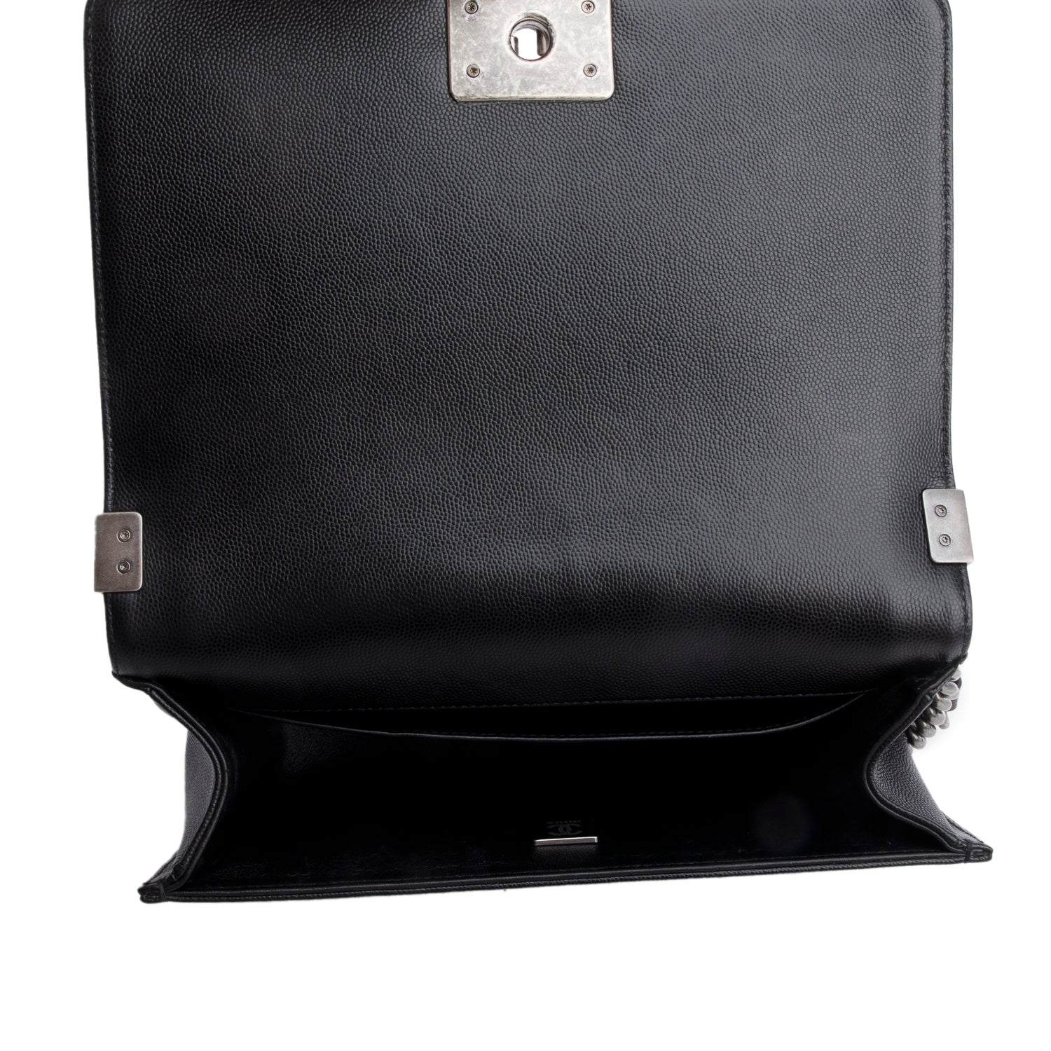 Chanel 2023 Black Caviar Quilted Medium Boy Flap Bag w/ Box & Receipt