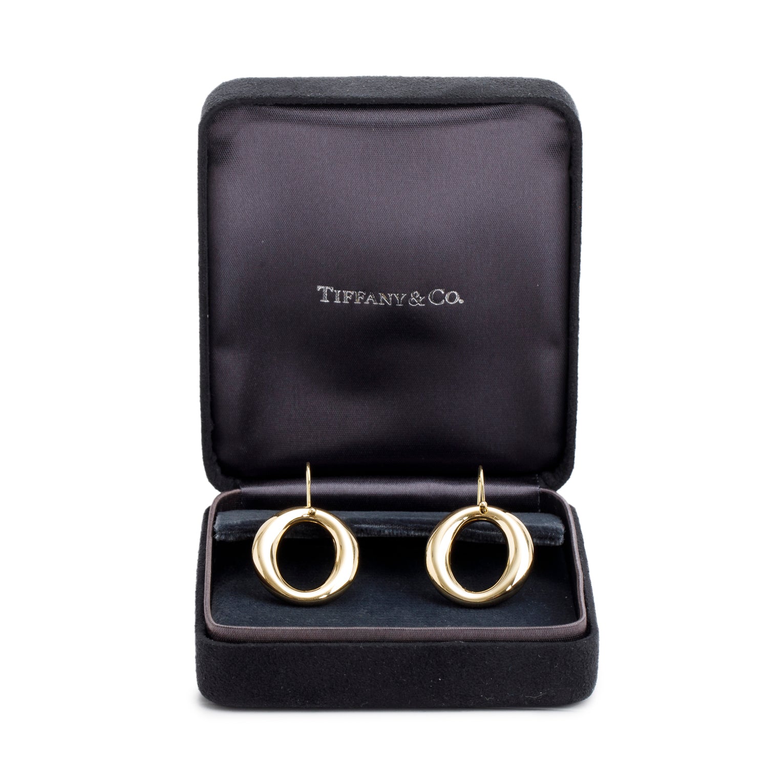 Tiffany & Co. Elsa Peretti 18k Yellow Gold Sevillana Earrings, 11 MM w/ Box