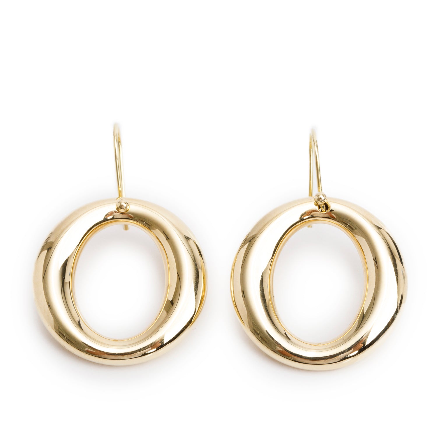 Tiffany & Co. Elsa Peretti 18k Yellow Gold Sevillana Earrings, 11 MM w/ Box