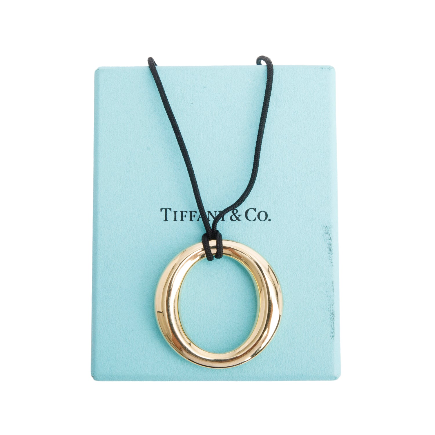 Tiffany & Co. Elsa Peretti 18k Yellow Gold Sevillana Pendant Necklace, Large Model w/ Box