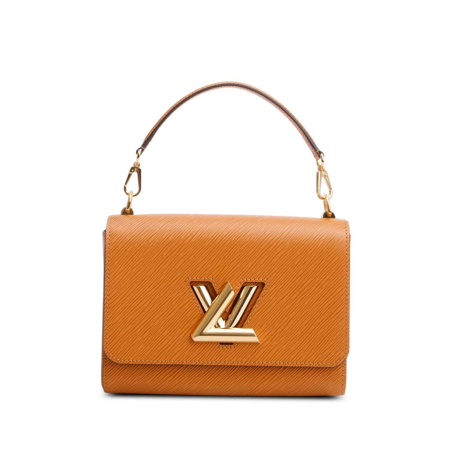 Louis Vuitton Brown Epi Leather Twist MM w/ Box, Receipt & Straps