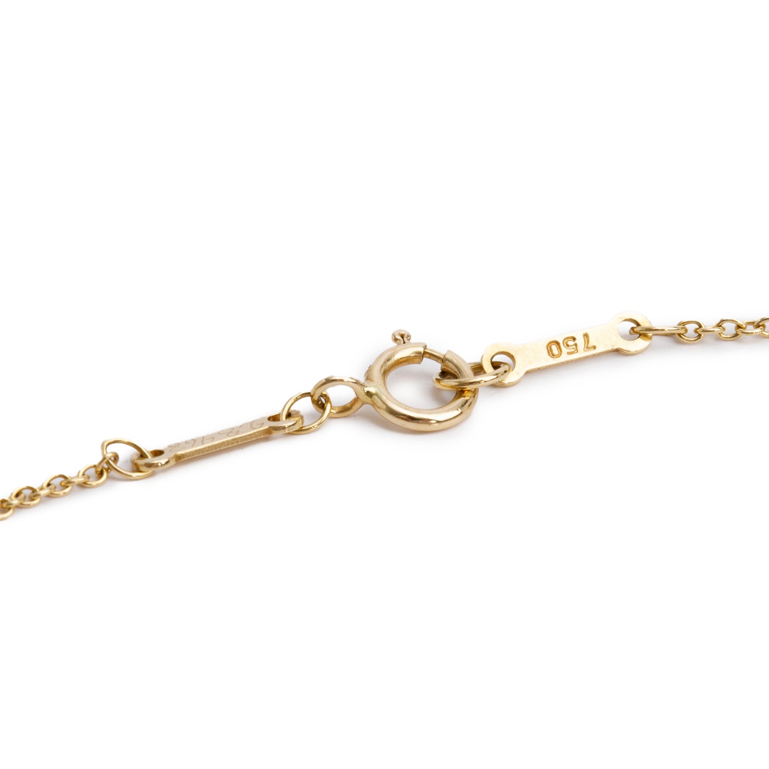 Tiffany & Co. Vintage Elsa Peretti 18k Yellow Gold  0.23 ct. Diamonds by the Yard Pendant Necklace w/ Box