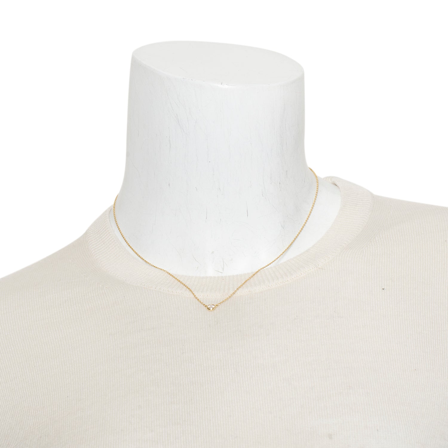 Tiffany & Co. Vintage Elsa Peretti 18k Yellow Gold  0.23 ct. Diamonds by the Yard Pendant Necklace w/ Box