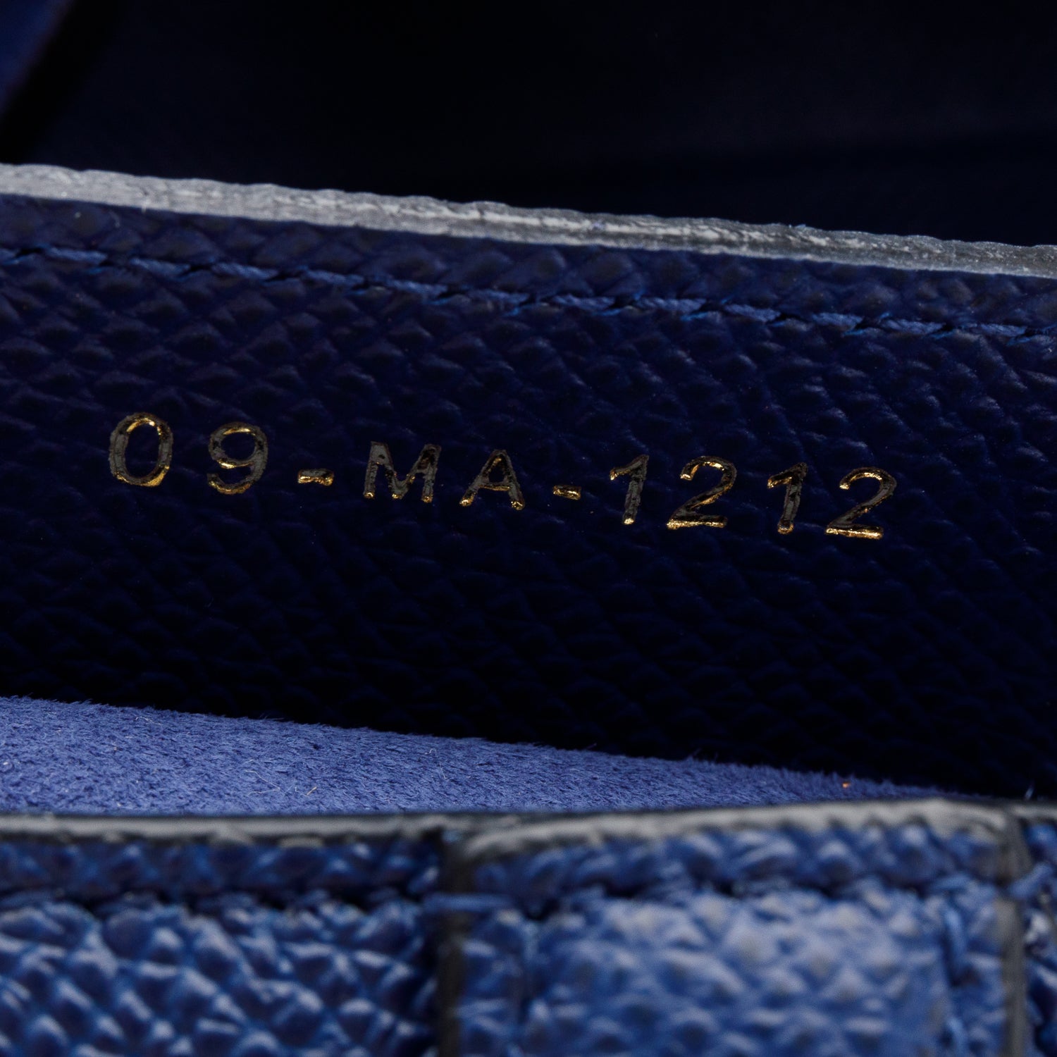 Christian Dior 2022 Blue Grained Calfskin Saddle Bag w/ Box