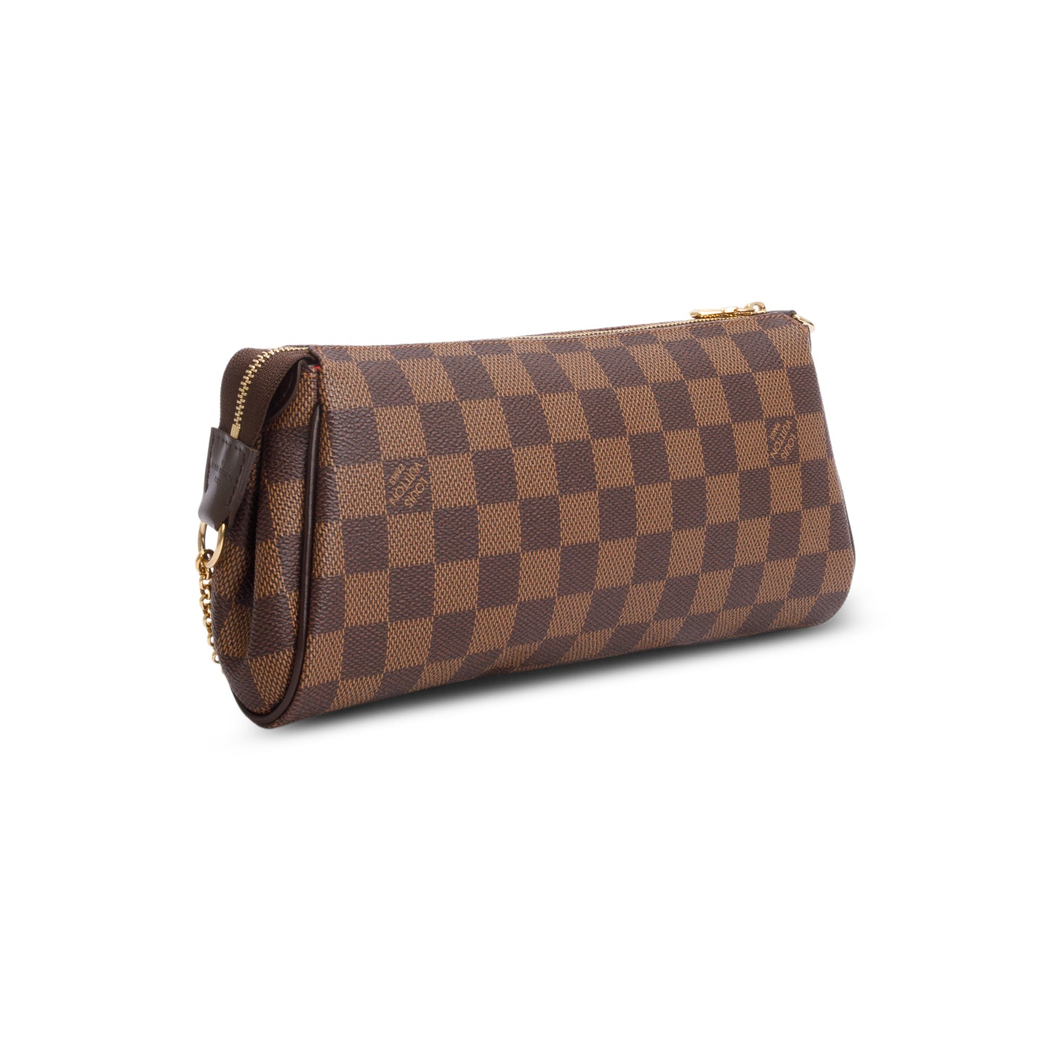 Louis Vuitton Damier Ebene Eva Clutch w/ Box & Straps