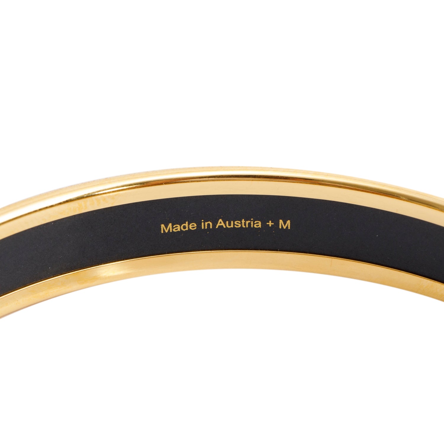 Hermes Gold-Plated Multicolor Enamel Narrow Bangle w/ Box