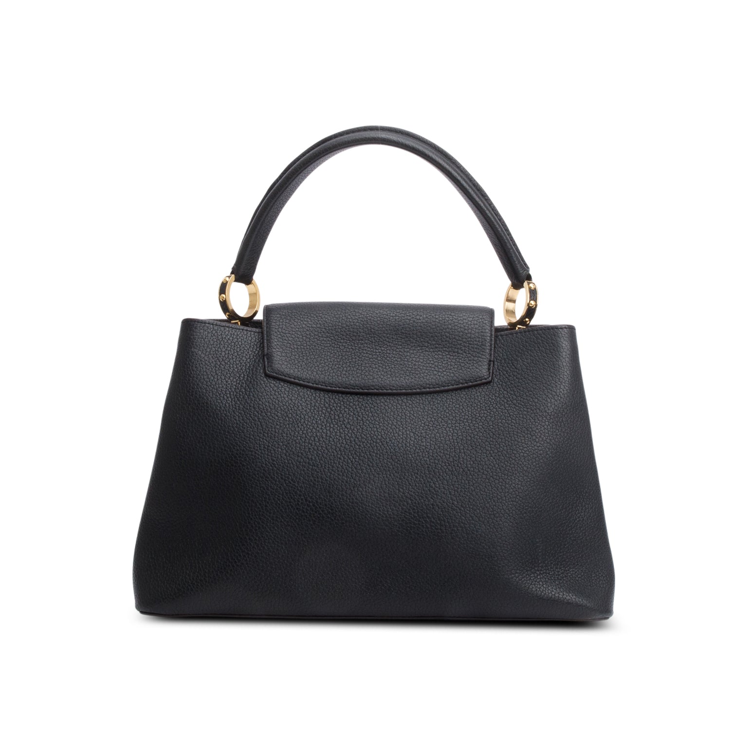 Louis Vuitton Black Taurillon Capucines GM