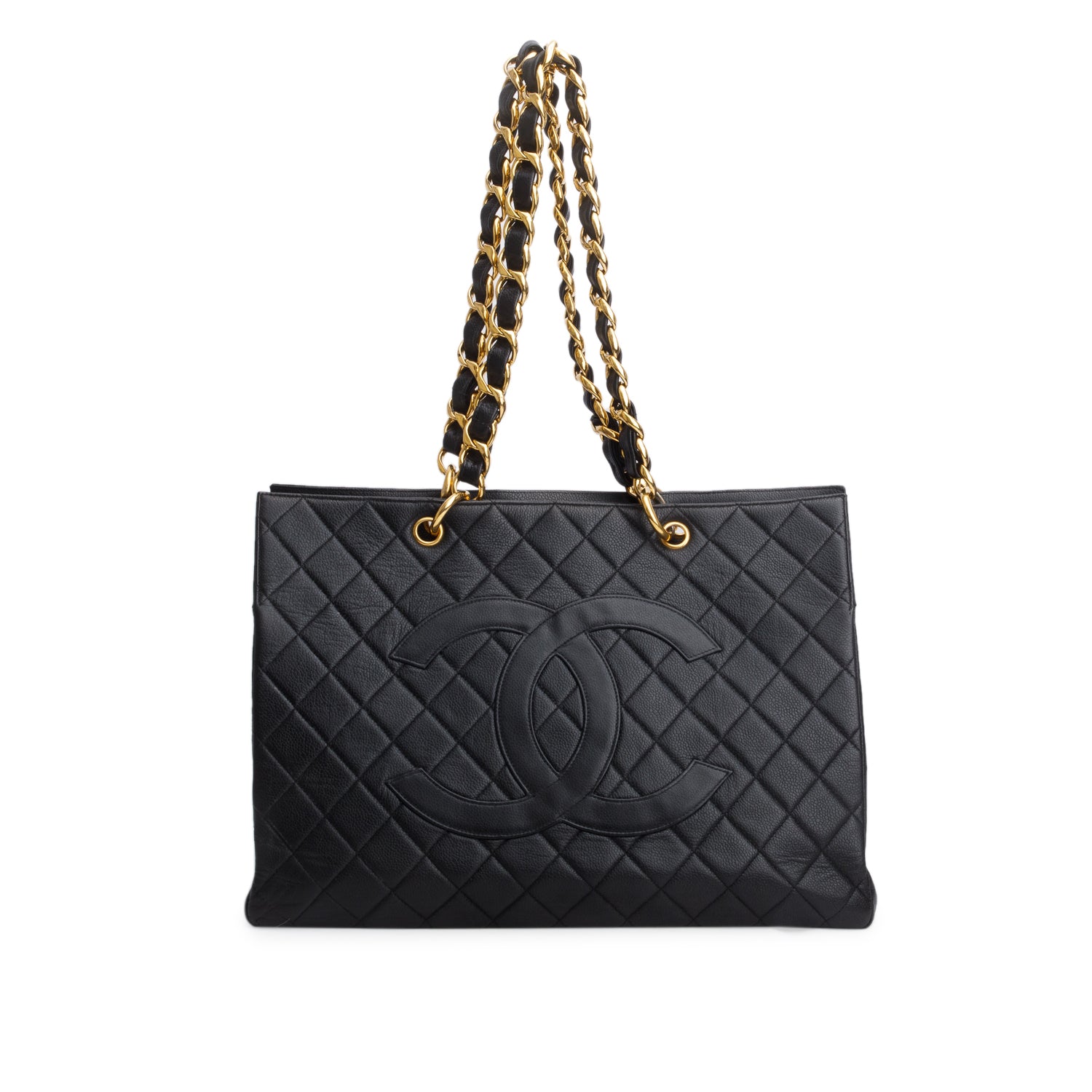 Chanel Black Caviar Quilted XL Grand Shopping Tote