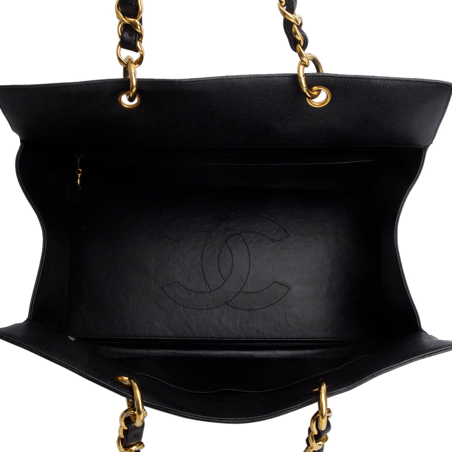 Chanel Black Caviar Quilted XL Grand Shopping Tote