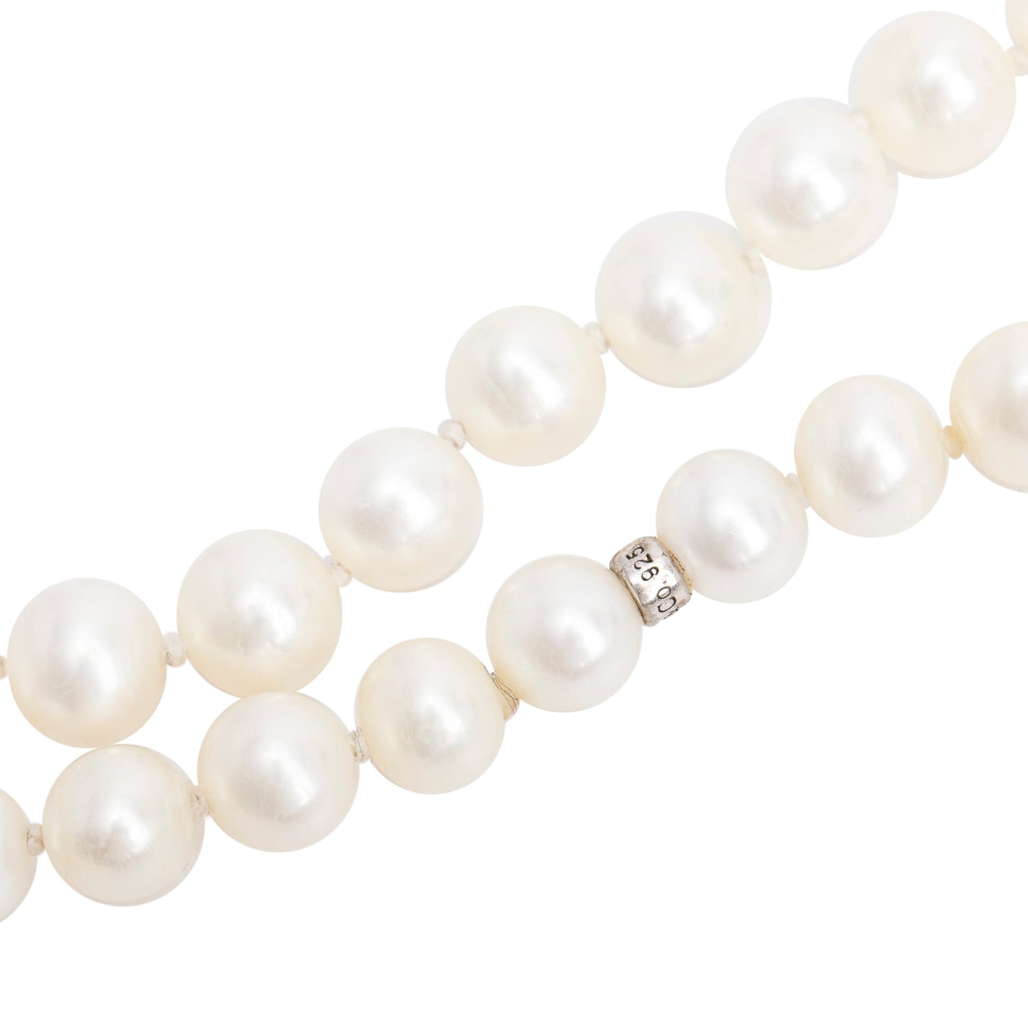 Tiffany & Co. Sterling Silver Ziegfeld 7-8 MM Long Pearl Necklace, 84" w/ Case