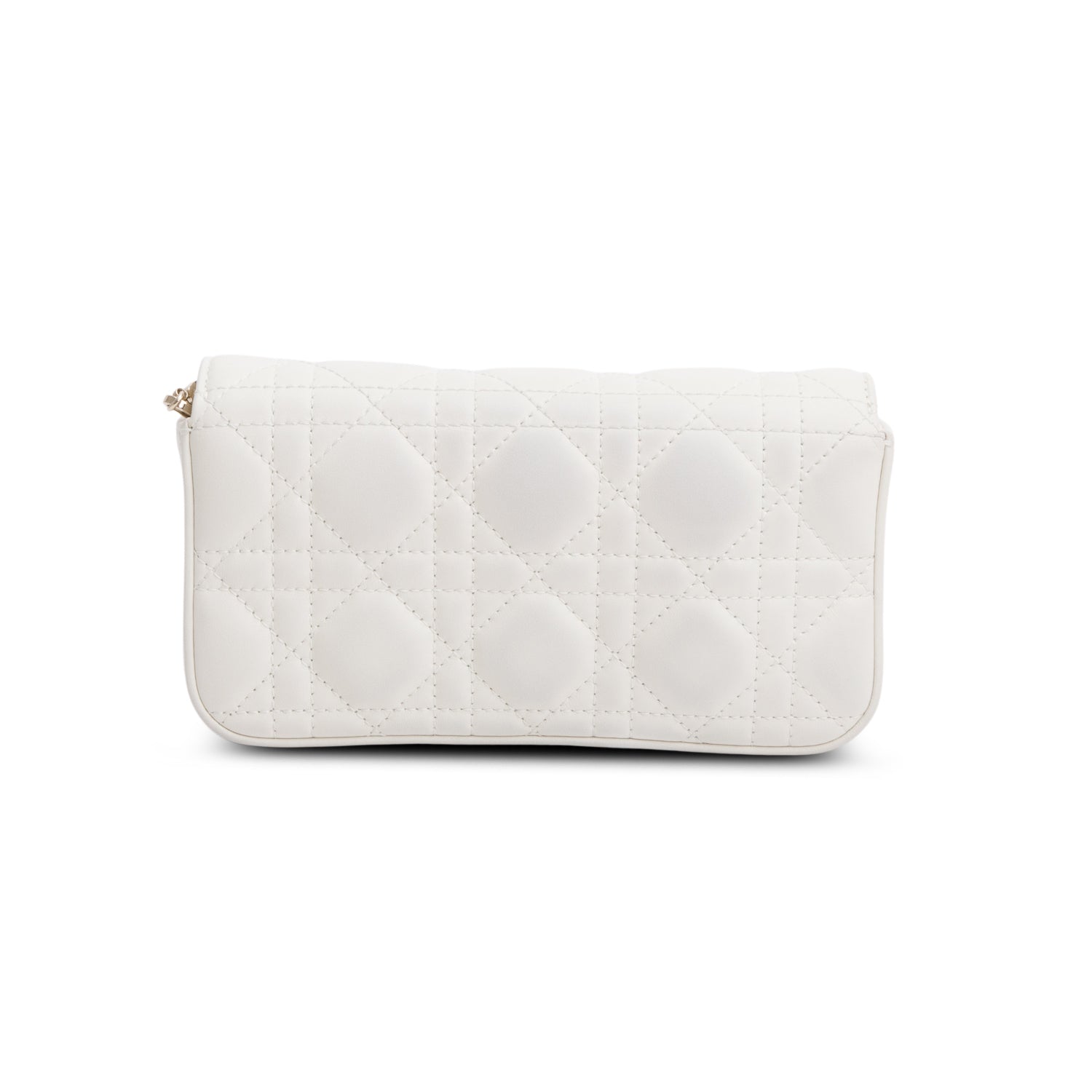 Christian Dior 2024 White Lambskin Cannage My Dior Daily Chain Pouch