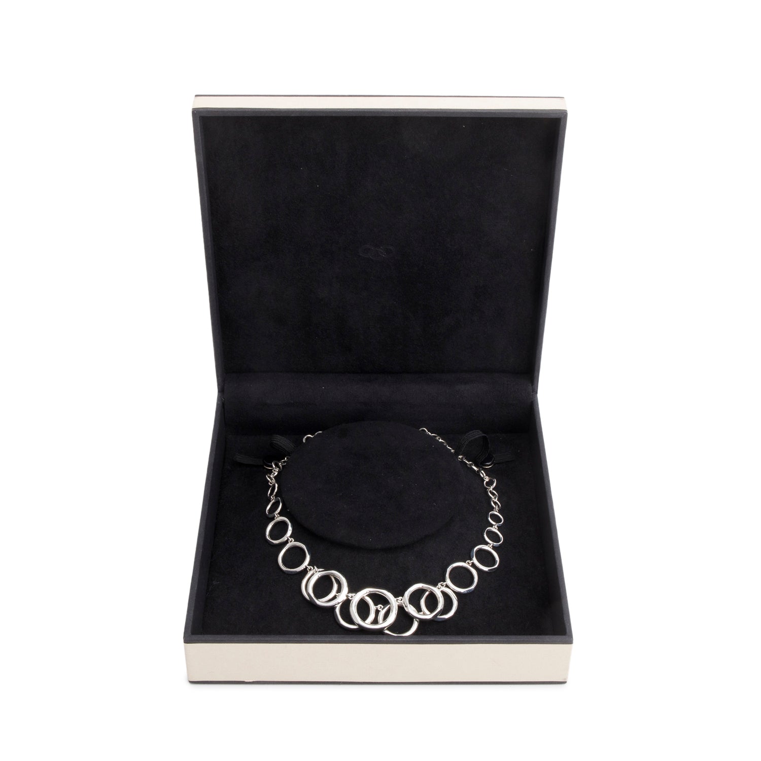 Links of London Sterling Silver Circles Bib Necklace w/ Box