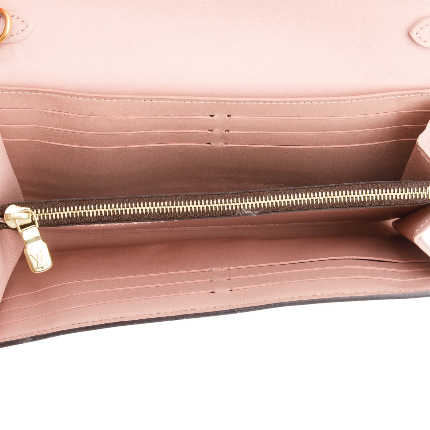 Louis Vuitton Damier Ebene Croisette Chain Wallet