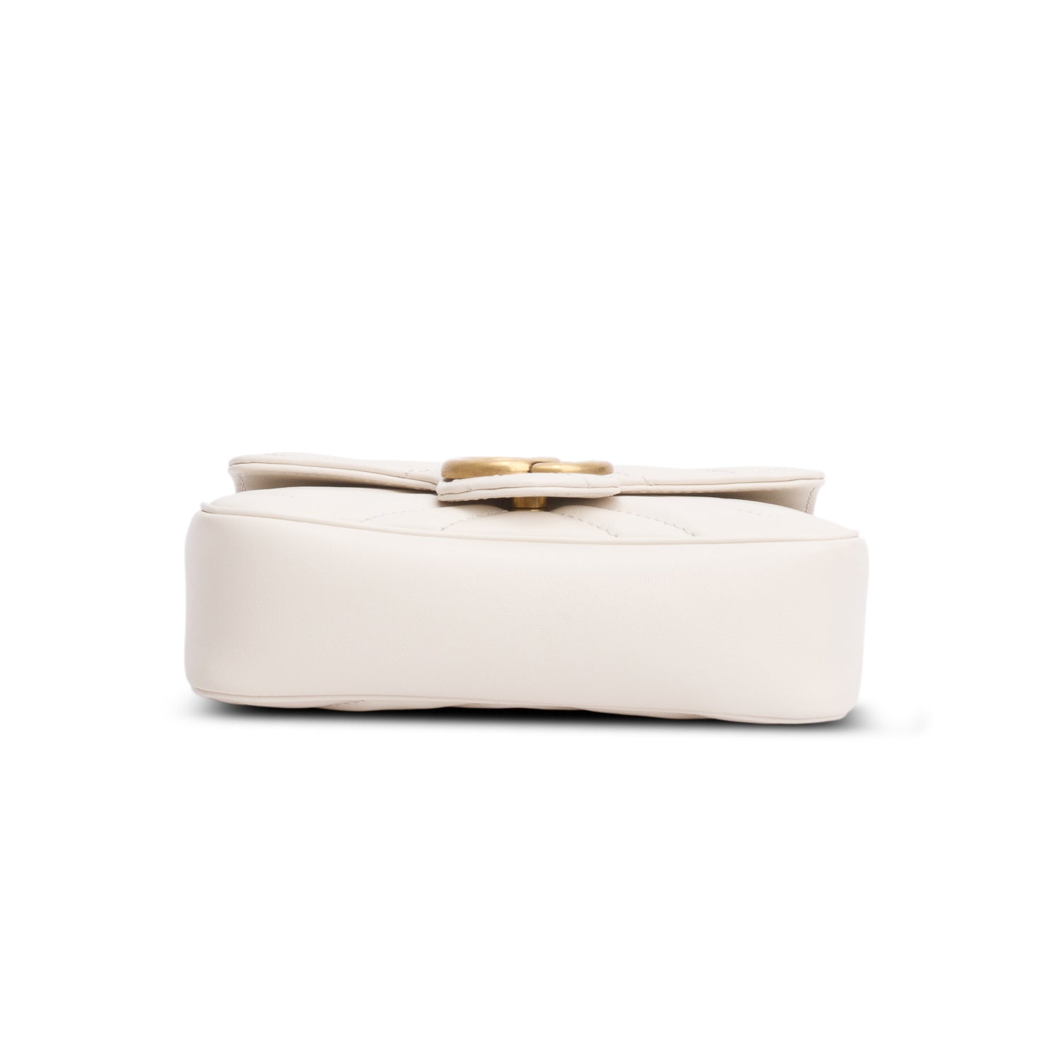 Gucci White GG Marmont Matelasse Leather Mini Shoulder Bag w/ Box