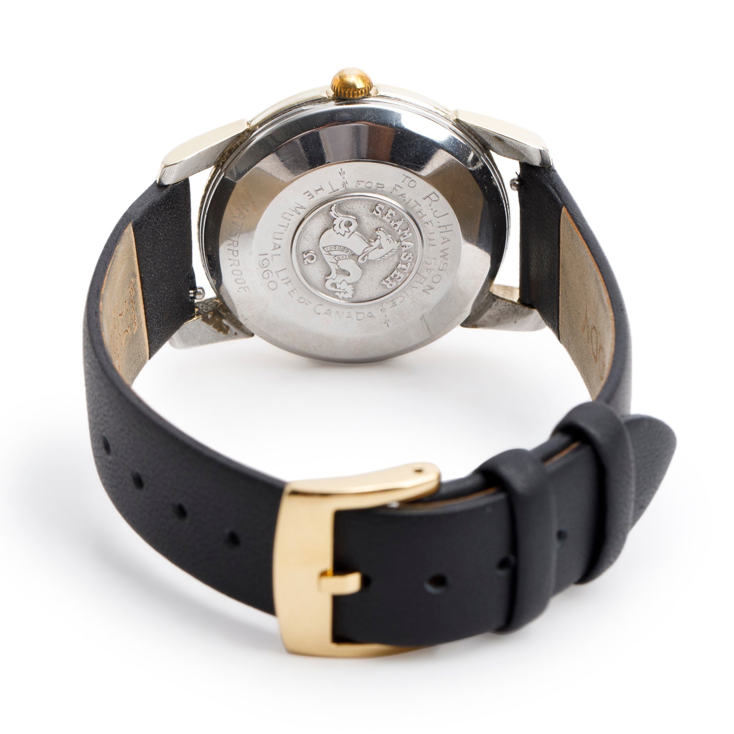 Omega Vintage Gold-Plated Stainless Steel Seamaster 34 MM Automatic Watch