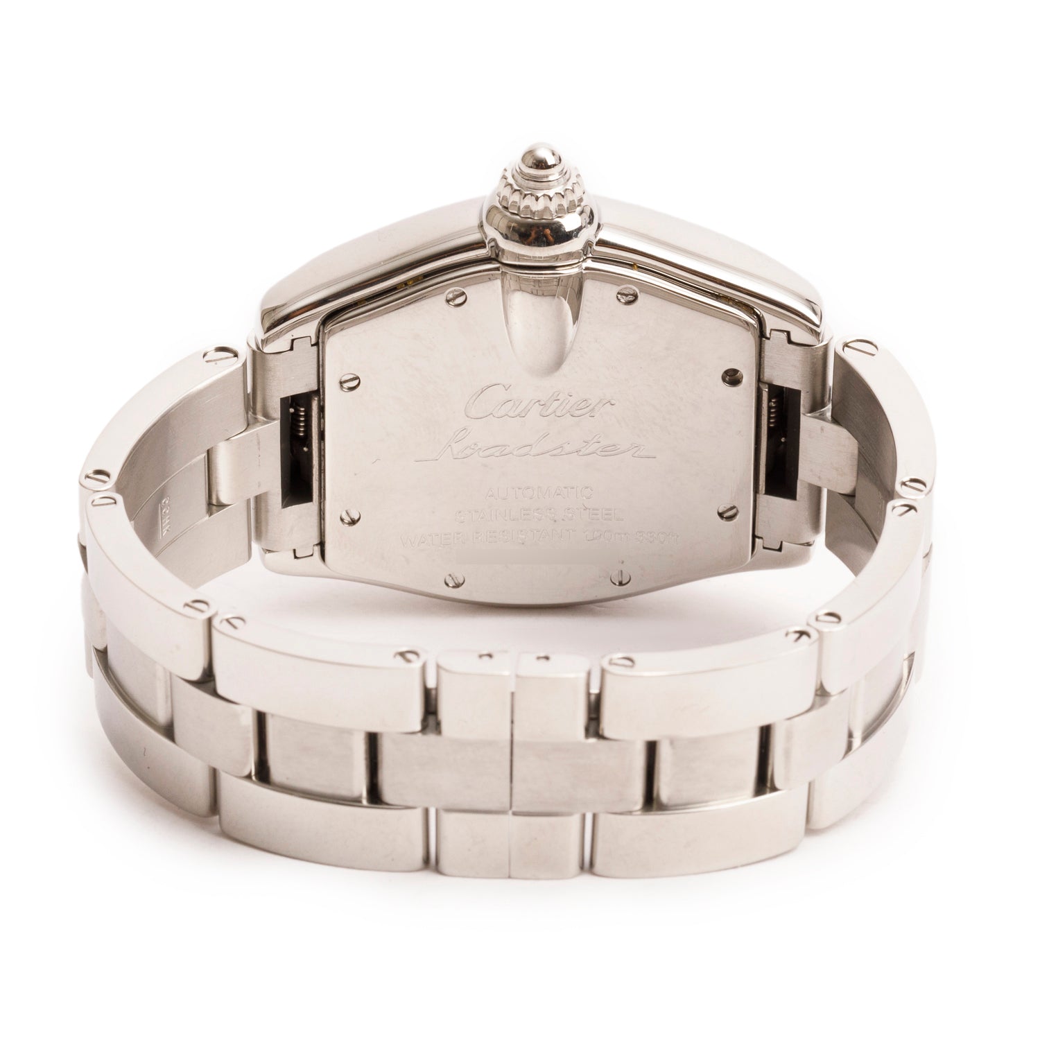 Cartier Stainless Steel Roadster Automatic Watch Silver Dial 2510
