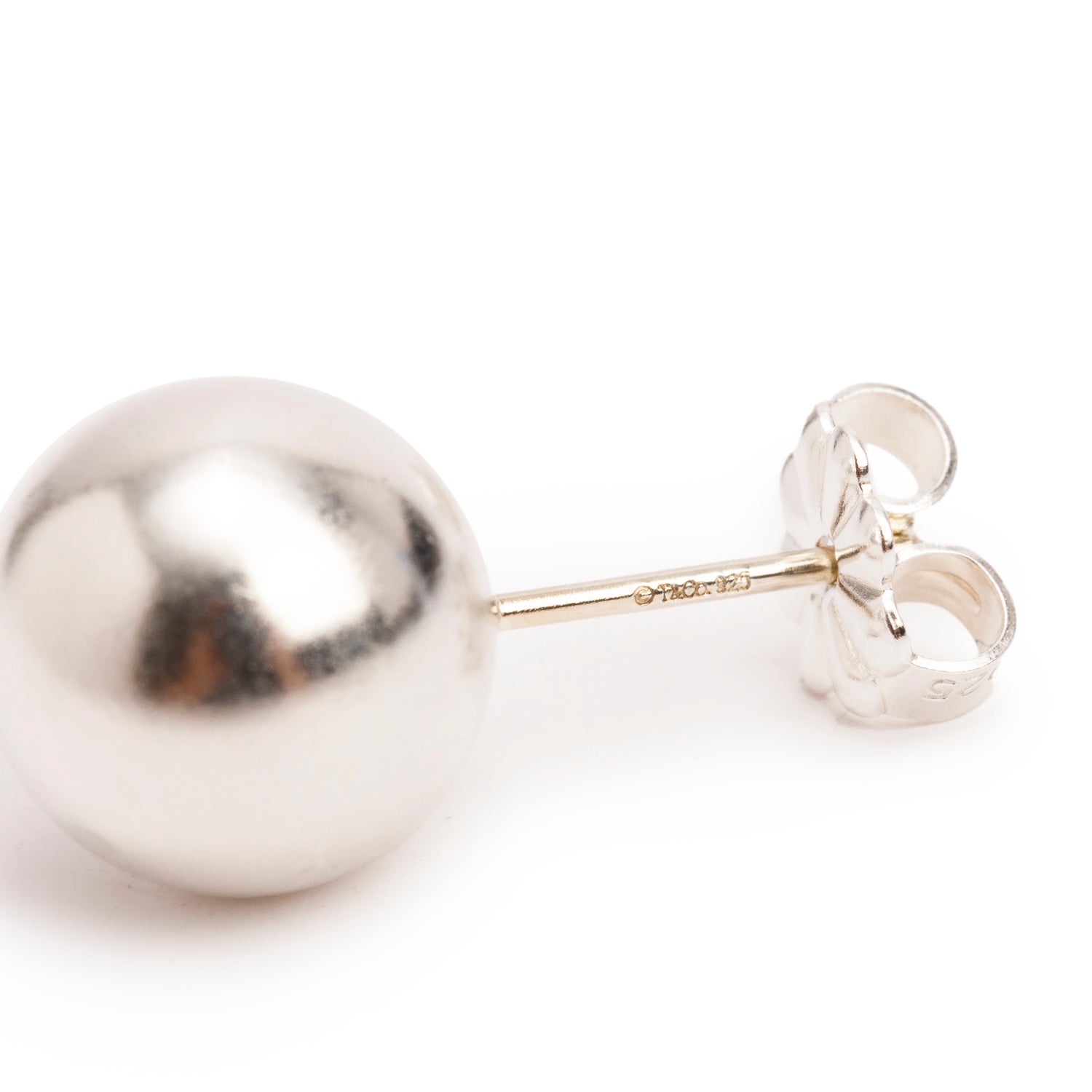 Tiffany & Co. Sterling Silver HardWear 10 MM Ball Earrings
