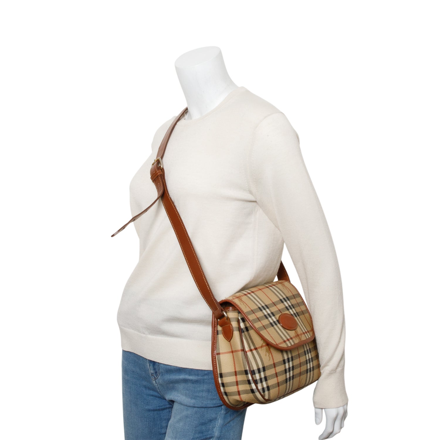 Burberry's Vintage Haymarket Check Crossbody Bag