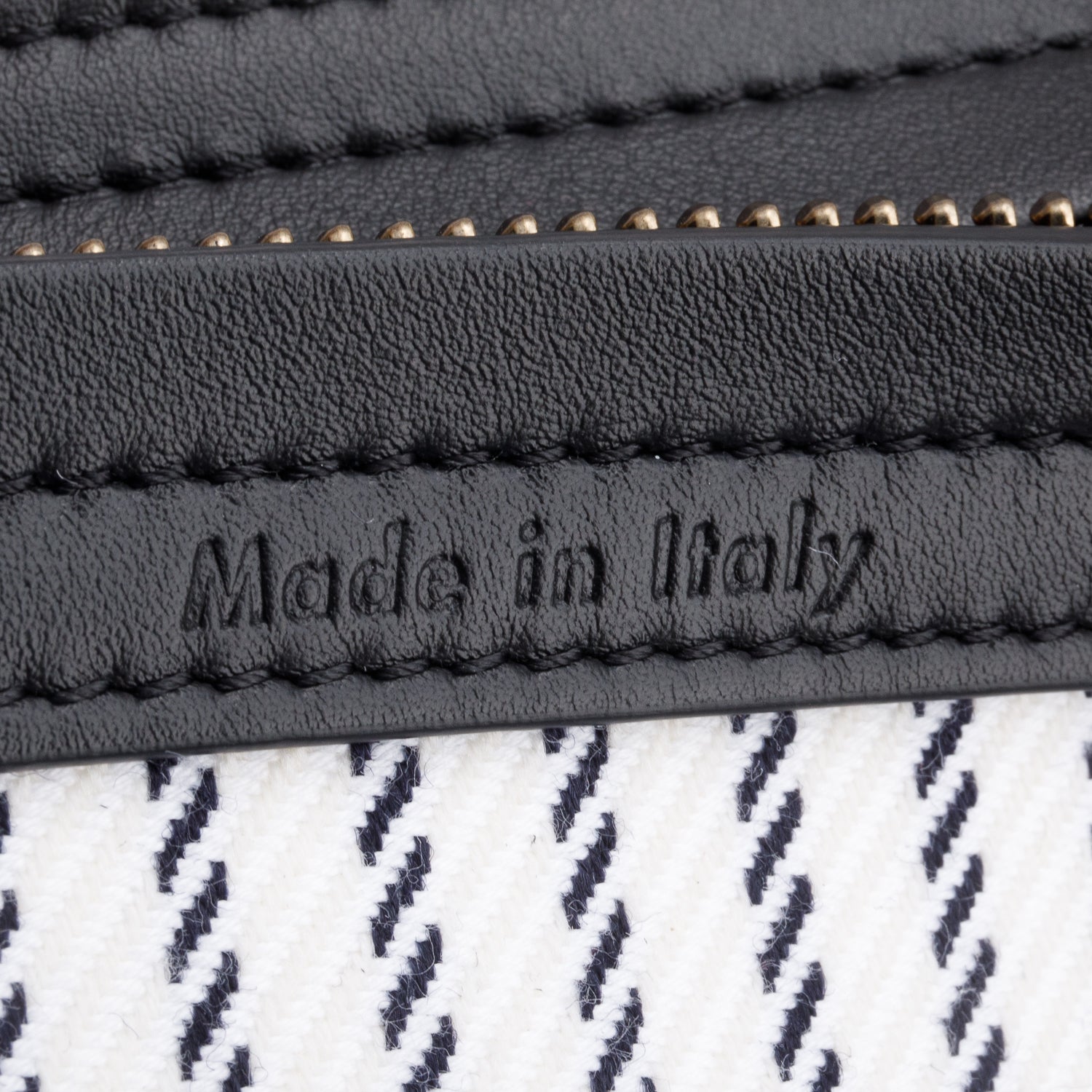 Celine White Cotton Canvas Striped Medium Phantom Luggage Tote