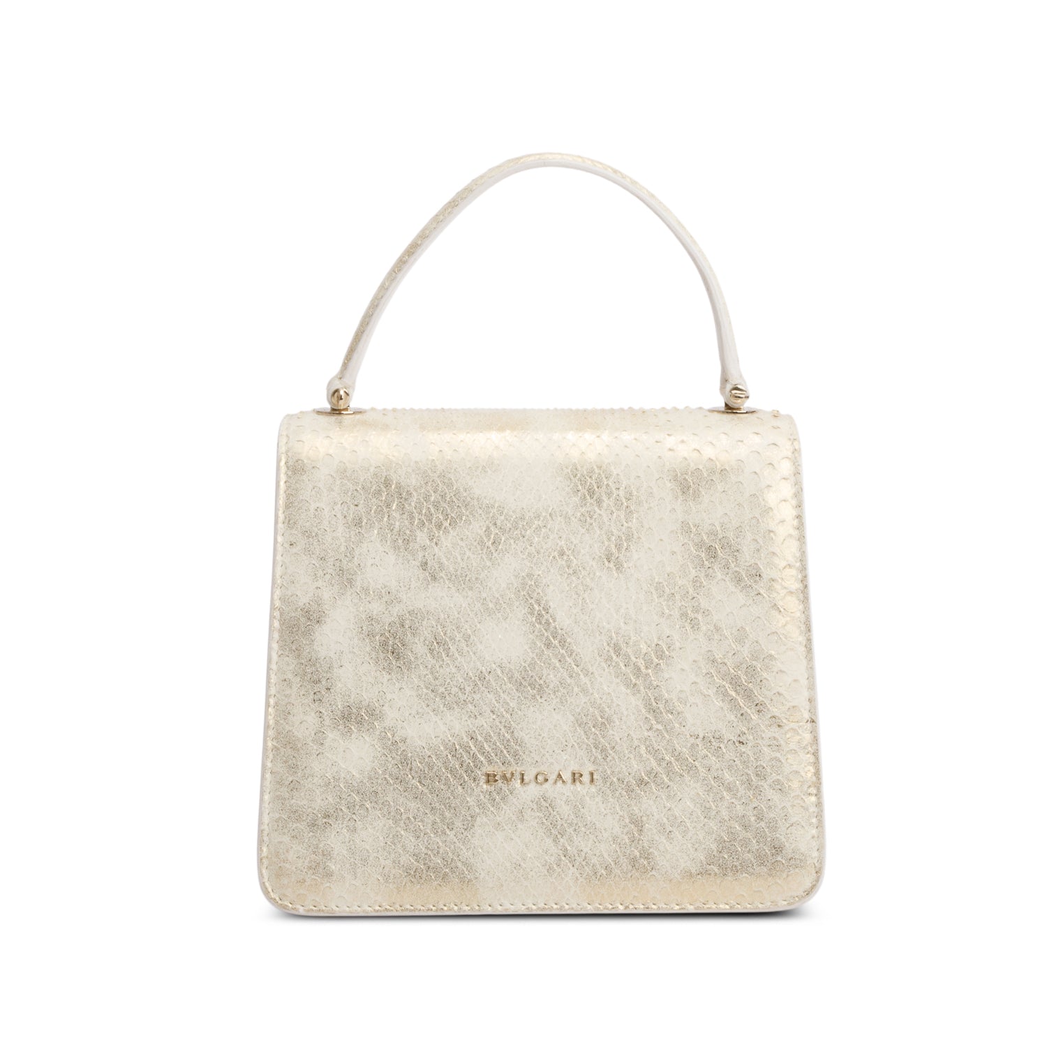 Bvlgari Gold Karung Serpenti Forever Mini Top Handle Bag w/ Strap