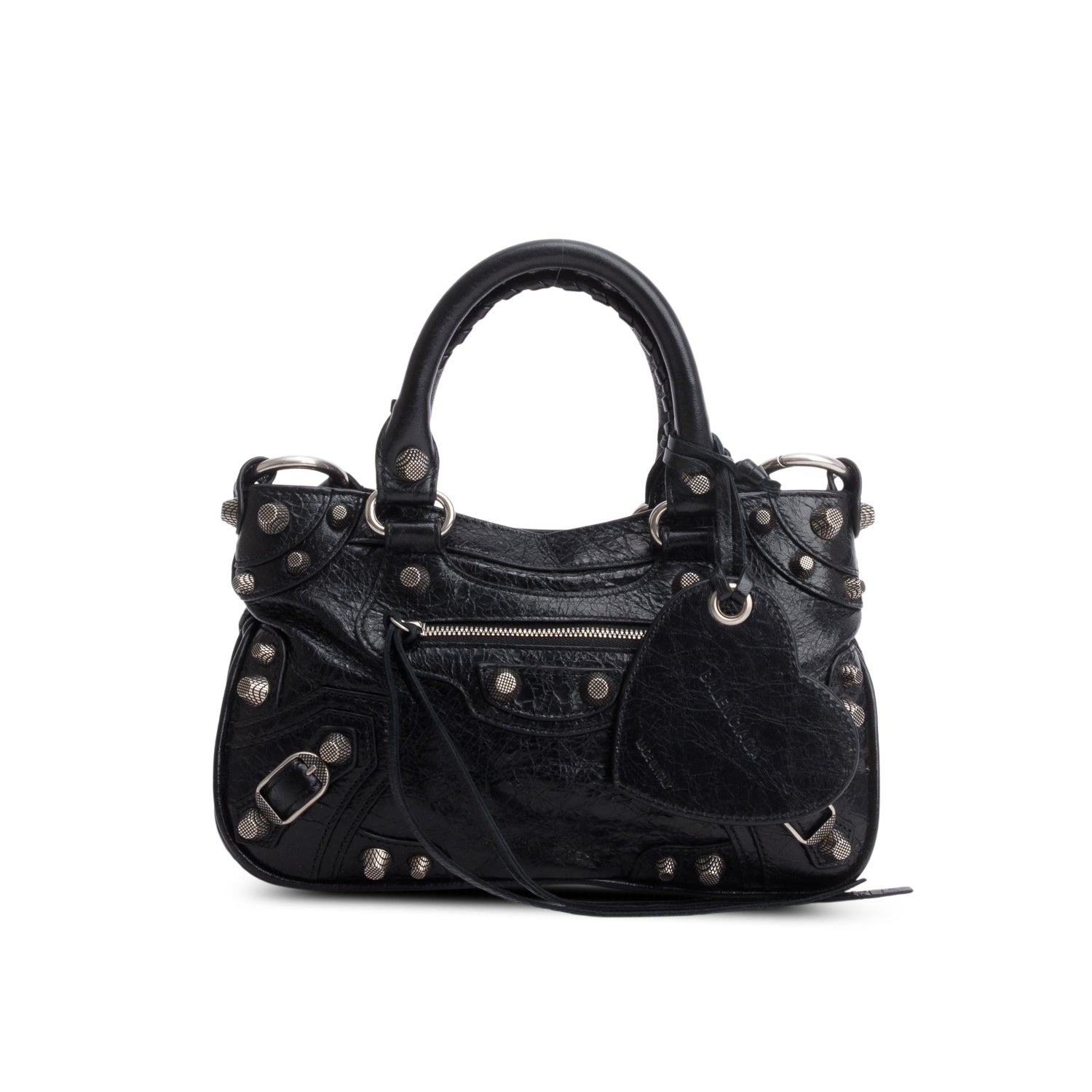 Balenciaga Black Agneau Neo Cagole Mini Handbag w/ Strap