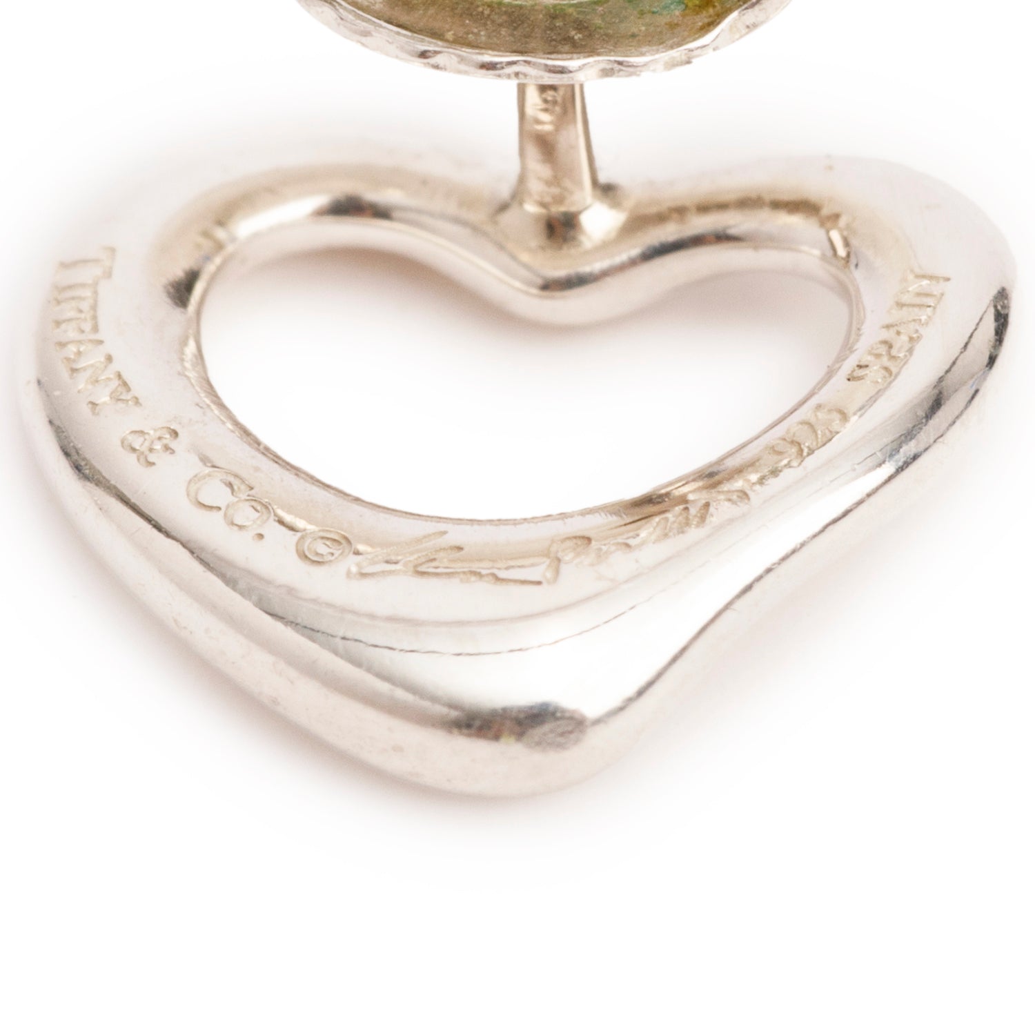 Tiffany & Co. Elsa Peretti Sterling Silver Open Heart Earrings, 11 MM