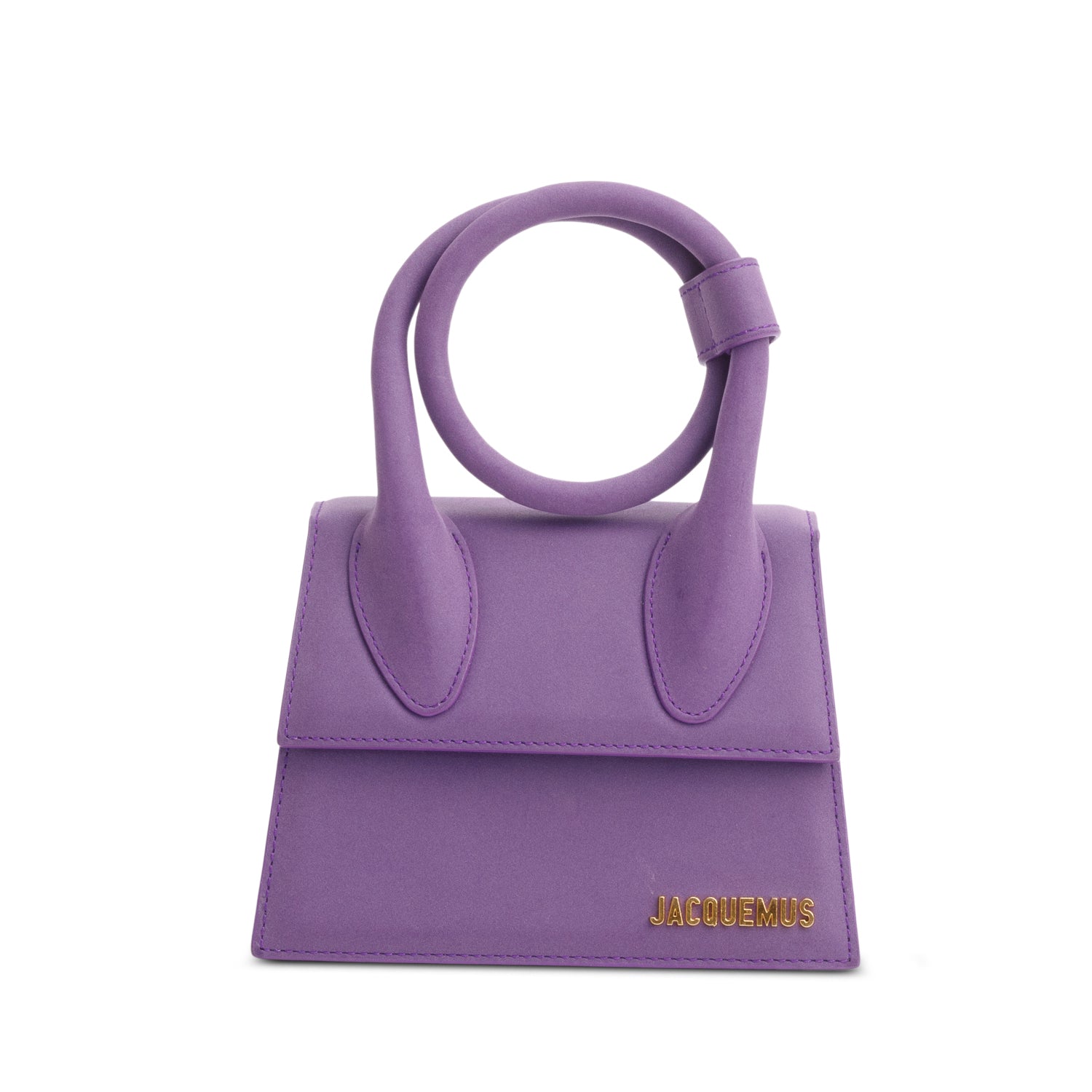 Jacquemus Purple Leather The Knot Chiquito w/ Strap