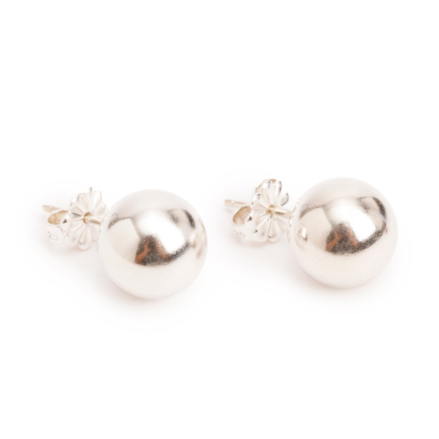 Tiffany & Co. Sterling Silver HardWear 10 MM Ball Earrings