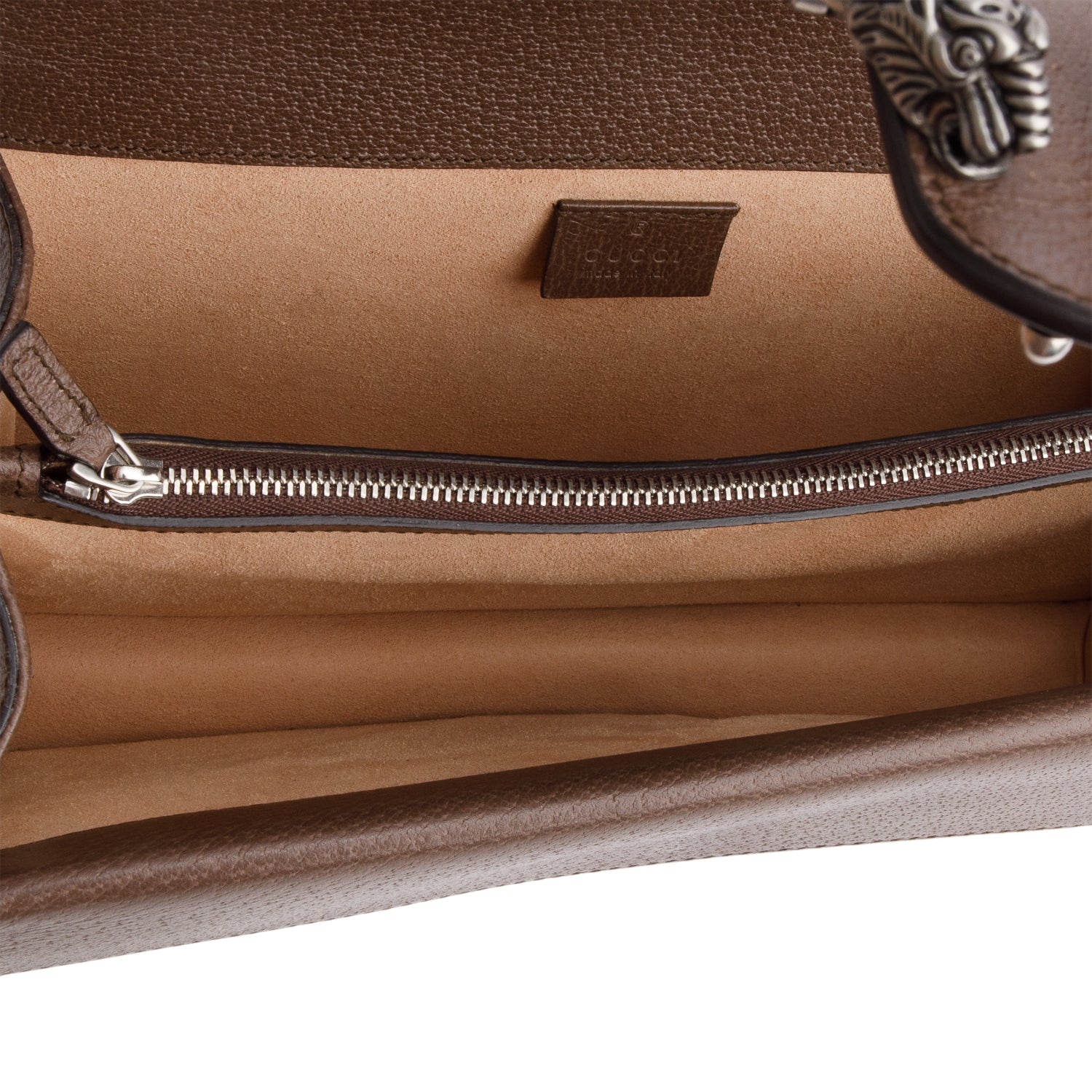 Gucci GG Supreme Monogram Textured Dollar Calfskin Top Handle Dionysus Bag w/ Box