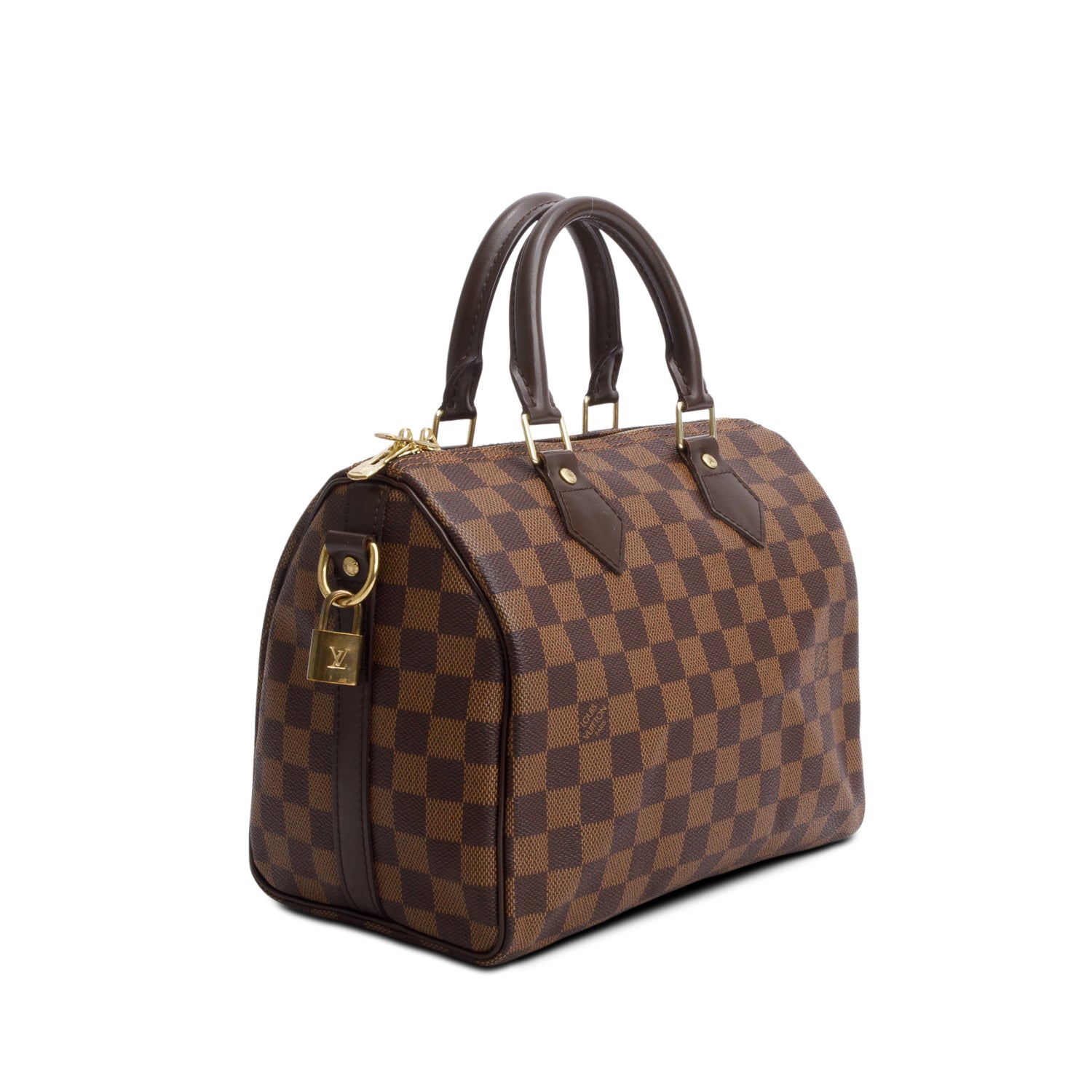 Louis Vuitton Damier Ebene Speedy Bandouliere 25 w/ Strap & Receipt