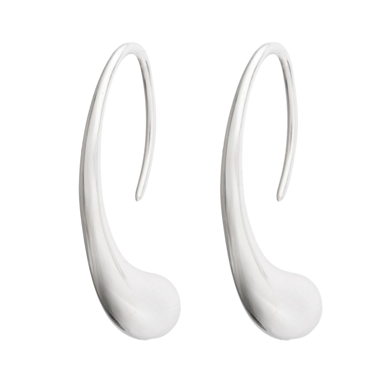 Tiffany & Co. Elsa Peretti Sterling Silver Teardrop Hoop Earrings