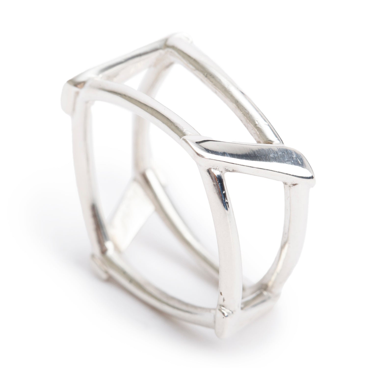Tiffany & Co. Frank Gehry Sterling Silver Open Torque Ring, Size 5