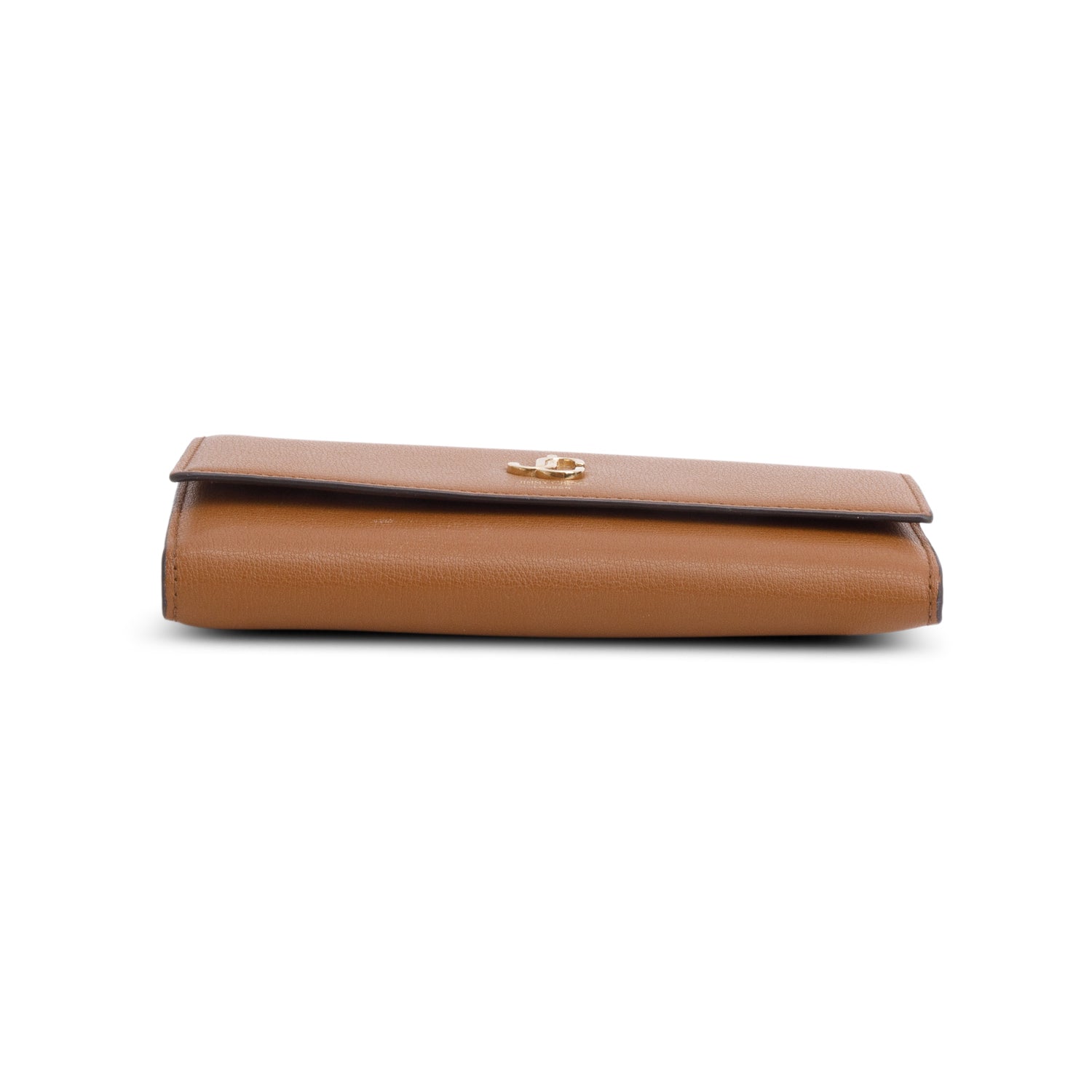 Jimmy Choo Brown Grainy Leather JC Continental Wallet w/ Box