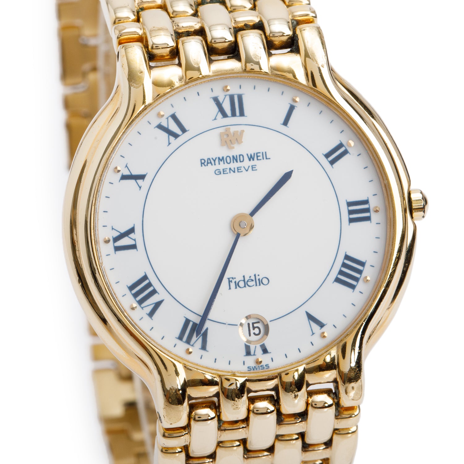Raymond Weil 18k Yellow Gold Electroplated Stainless Steel Fidelio 32 MM Quartz Watch White Dial 4820