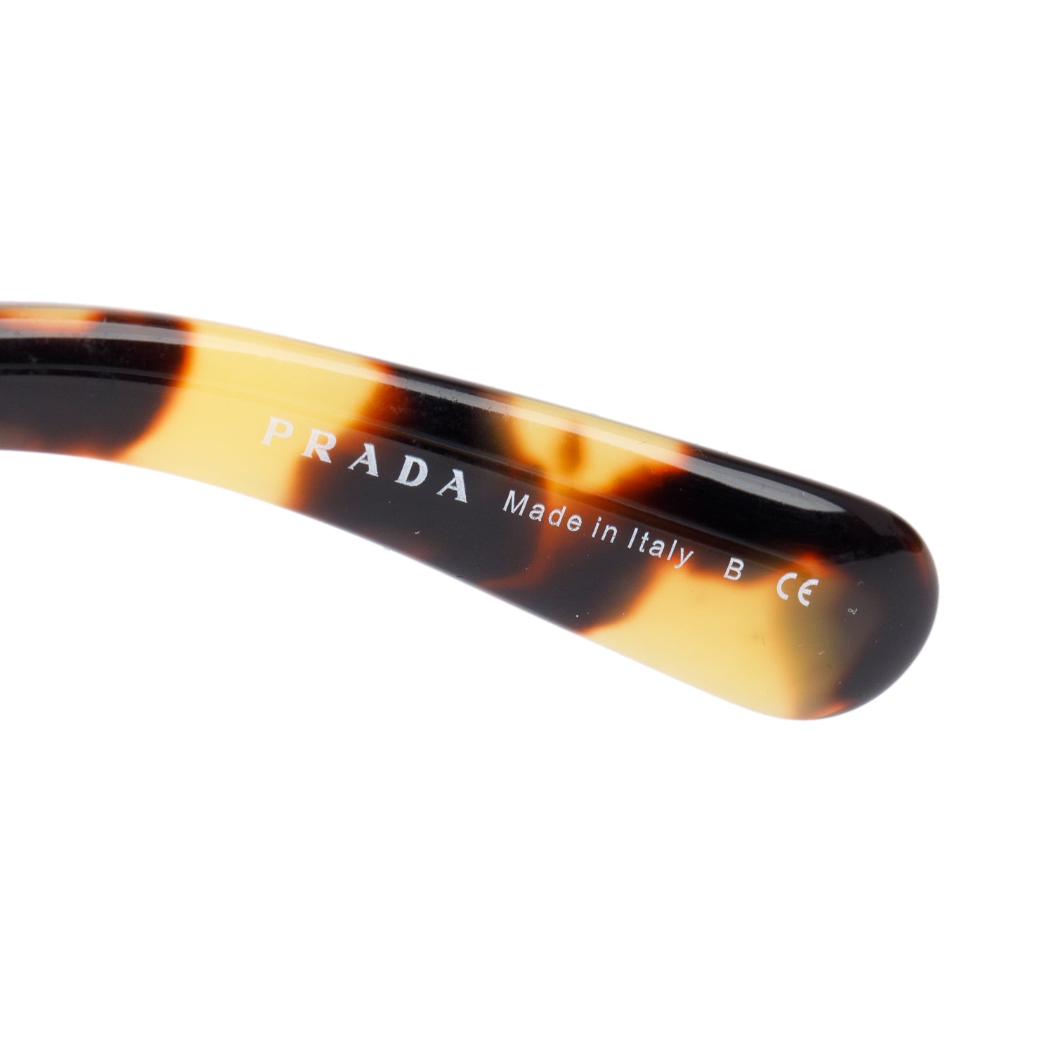 Prada SPR270 Black & Tortoiseshell Acetate Baroque Spiral Sunglasses w/ Box & Case