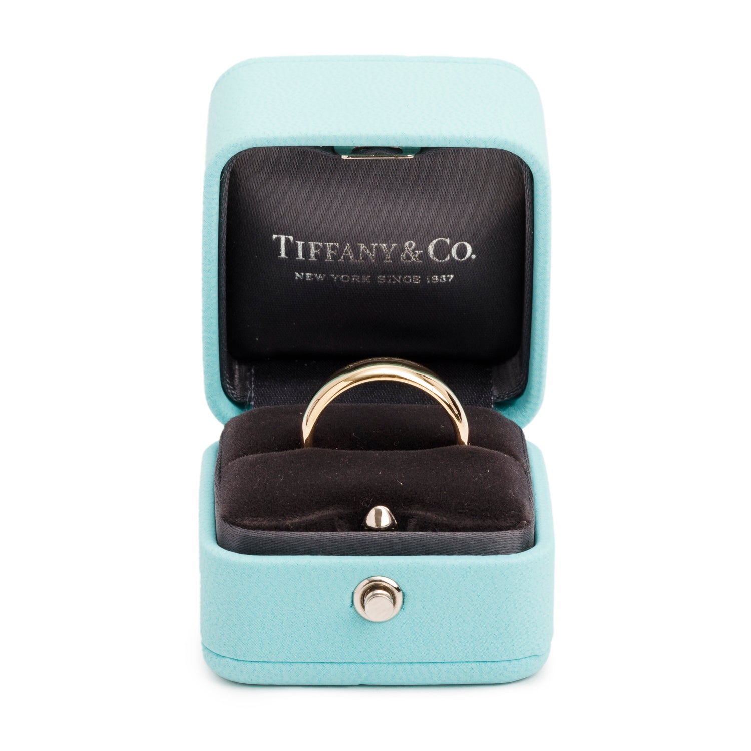 Tiffany & Co. 18k Yellow Gold Forever 6 MM Wedding Band Ring, Size 9.25 w/ Box