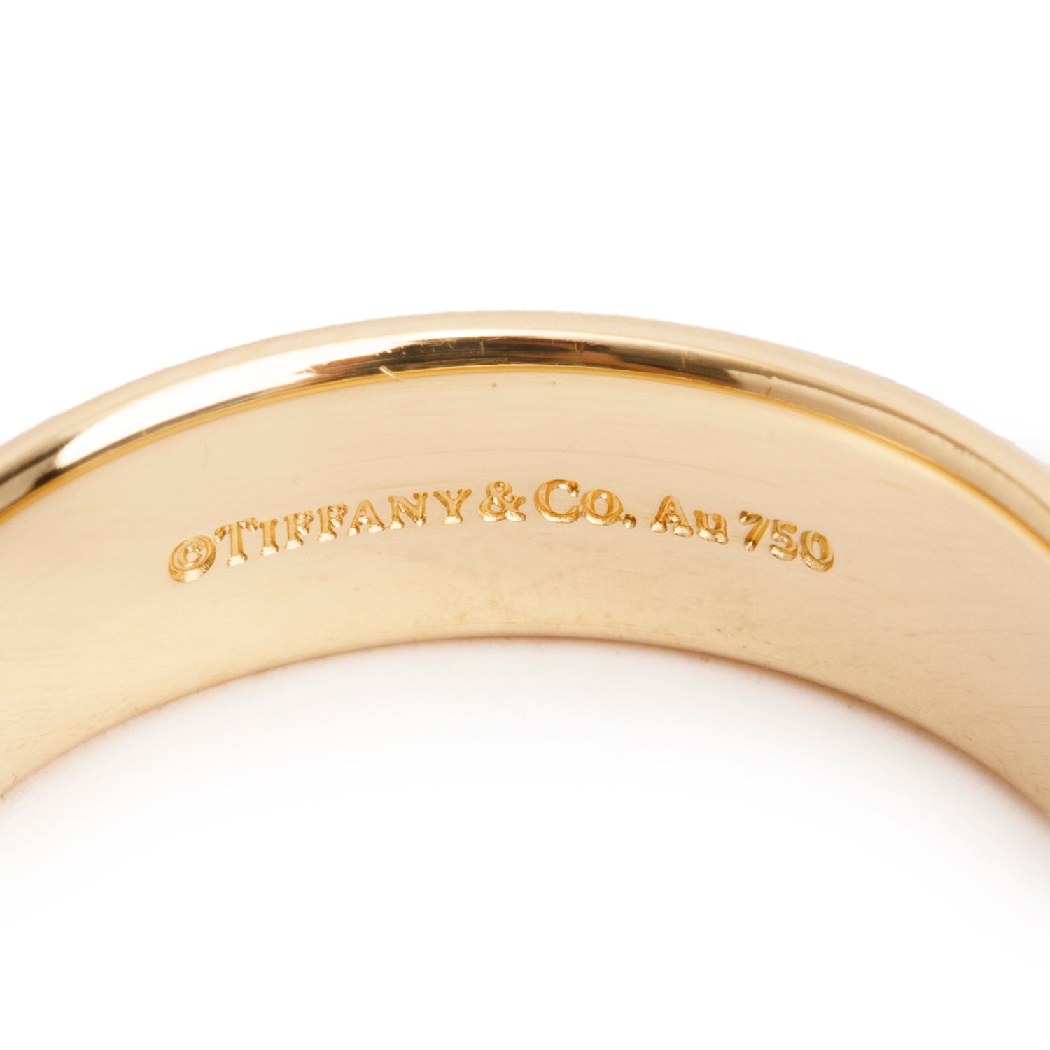 Tiffany & Co. 18k Yellow Gold Forever 6 MM Wedding Band Ring, Size 9.25 w/ Box