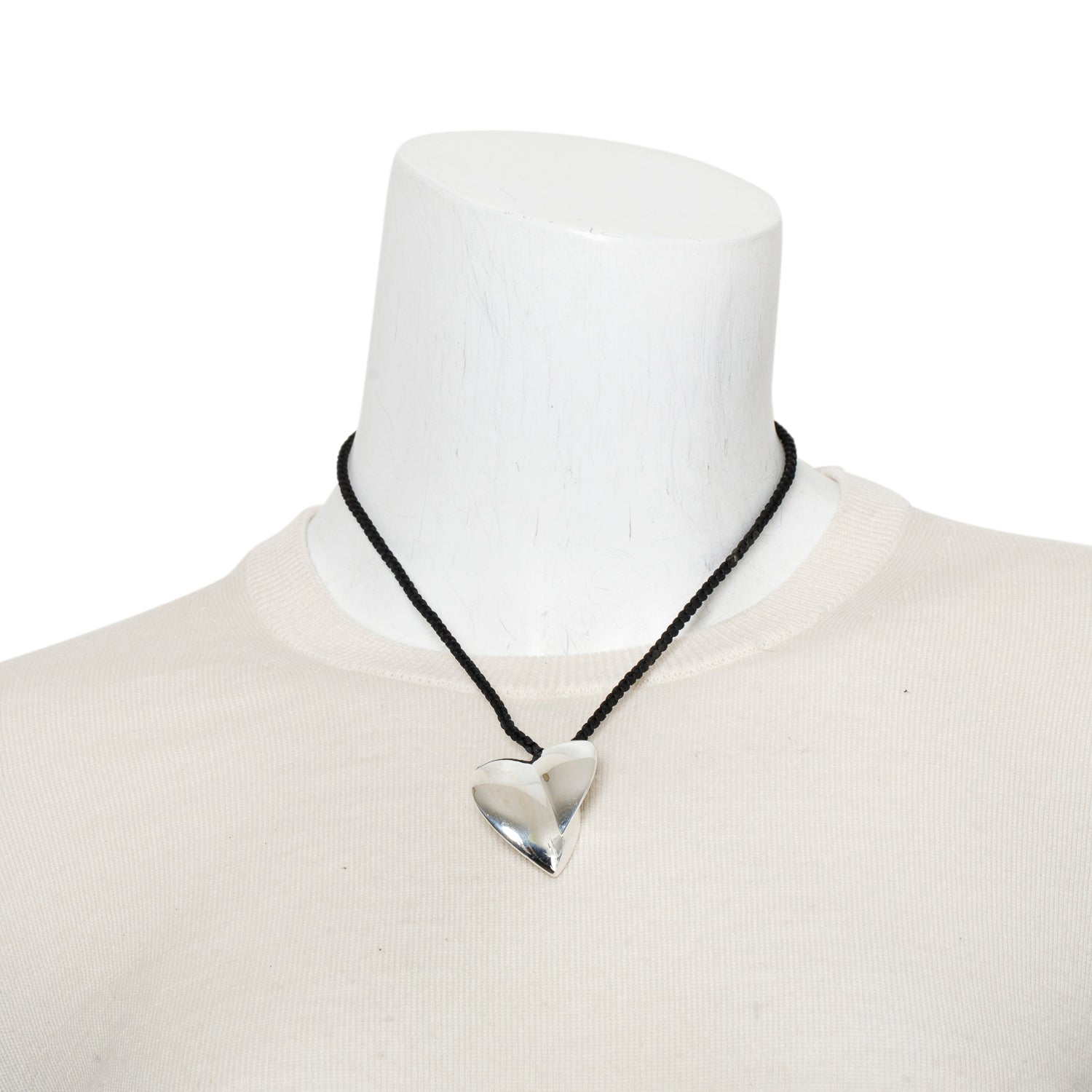 Tiffany & Co. Frank Gehry Sterling Silver Large Heart Pendant Necklace