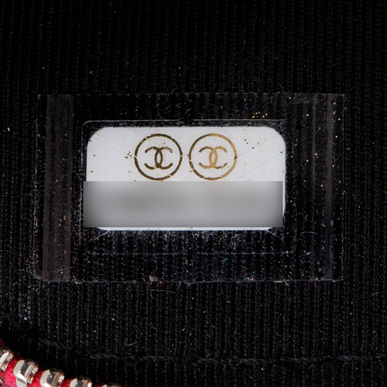 Chanel Pink/Black Patent Leather Quilted Diamond Small CC Double Zip Clutch w/ Chain & Receipt