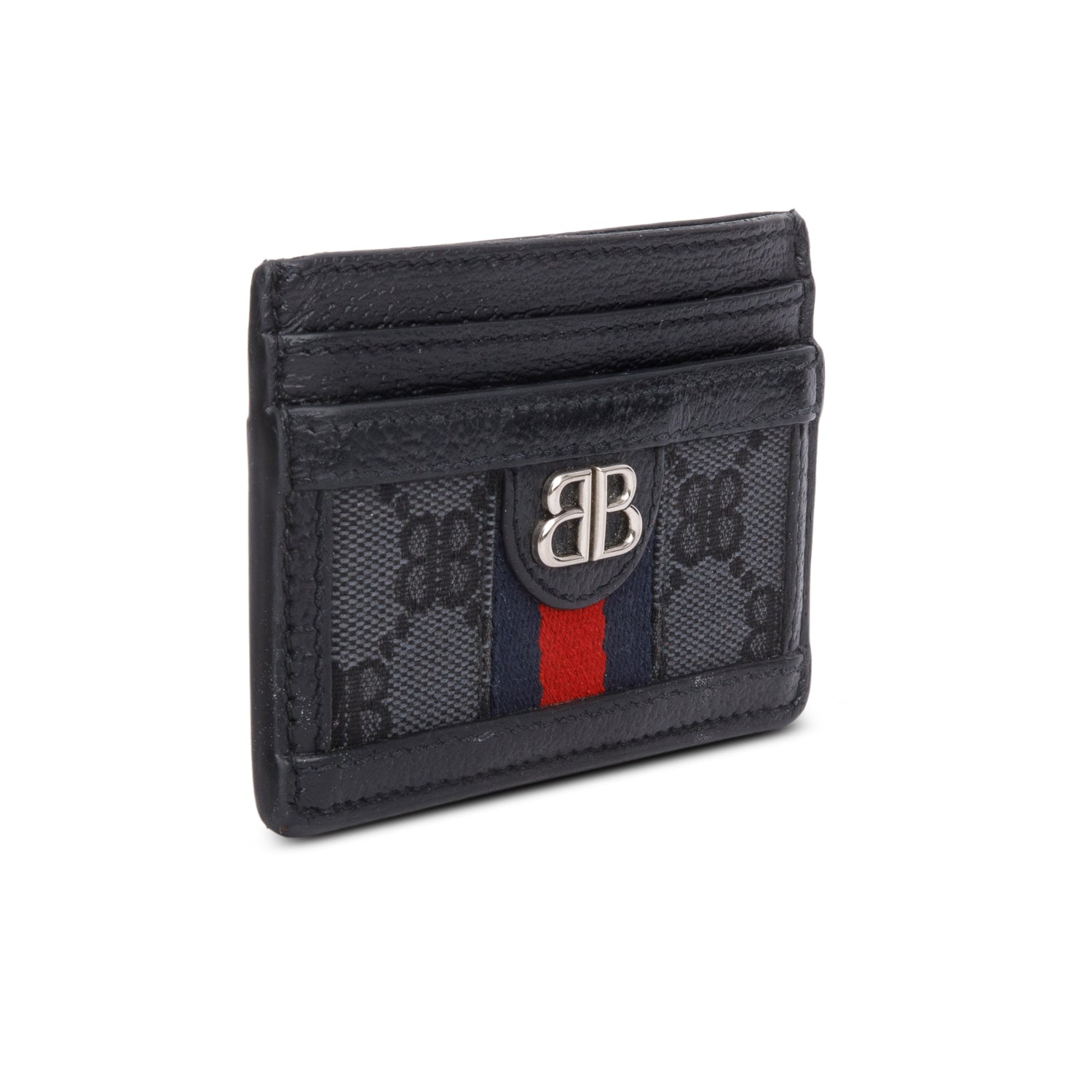 Gucci x Balenciaga BB Monogram Web Ophidia Card Holder w/ Box