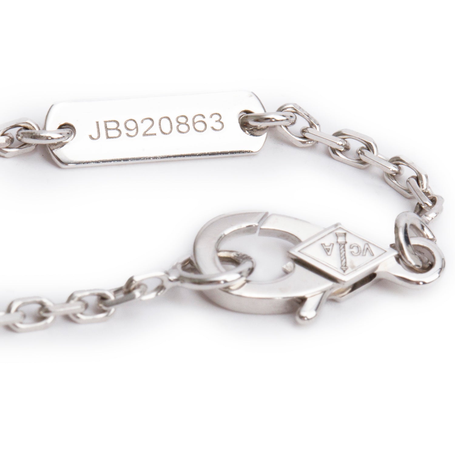 Van Cleef & Arpels 18k White Gold Diamond Frivole Pendant Necklace, Small Model w/ Box & Certificate