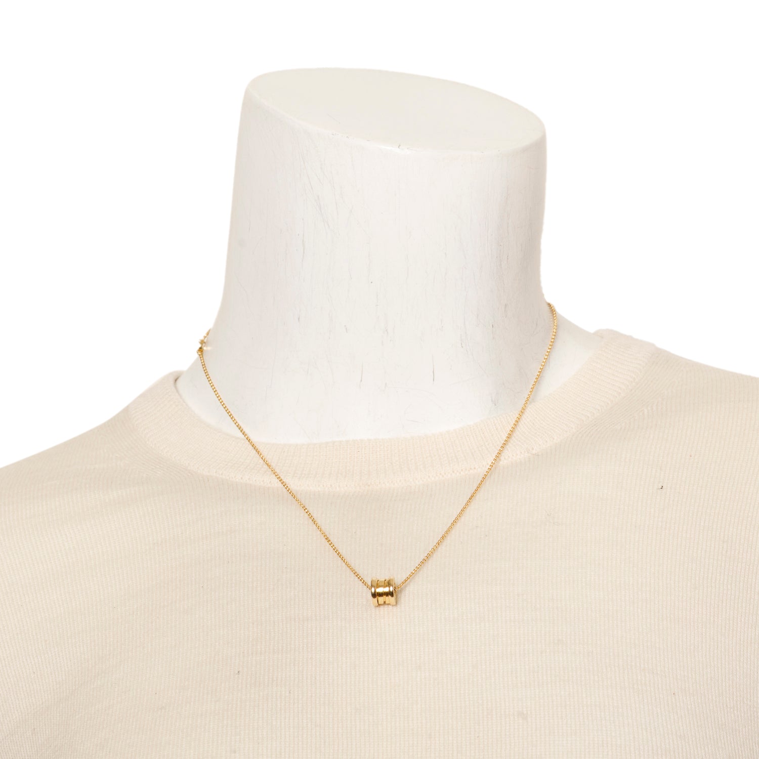 BVLGARI 2023 18k Yellow Gold B.Zero1 Pendant Necklace w/ Box, Receipt & Certificate