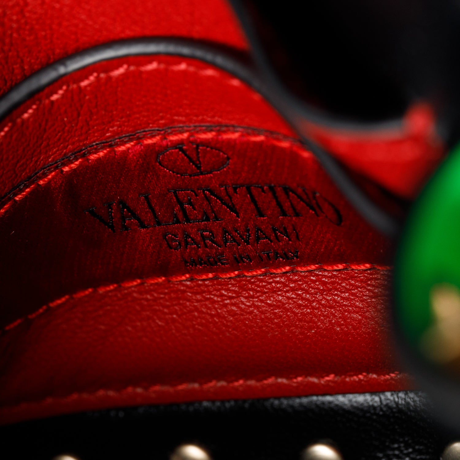 Valentino Green Calfskin Mini Rockstud Spike Shoulder Bag w/ Box