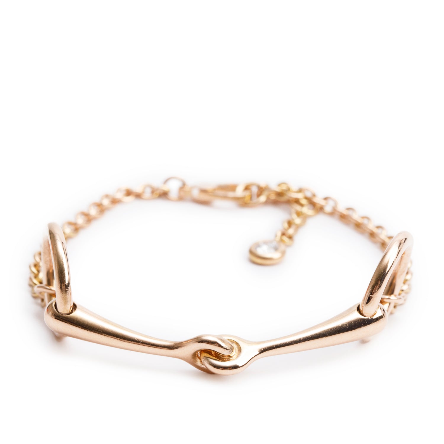 Hermes 18k Rose Gold Diamond Filet d'Or Bracelet